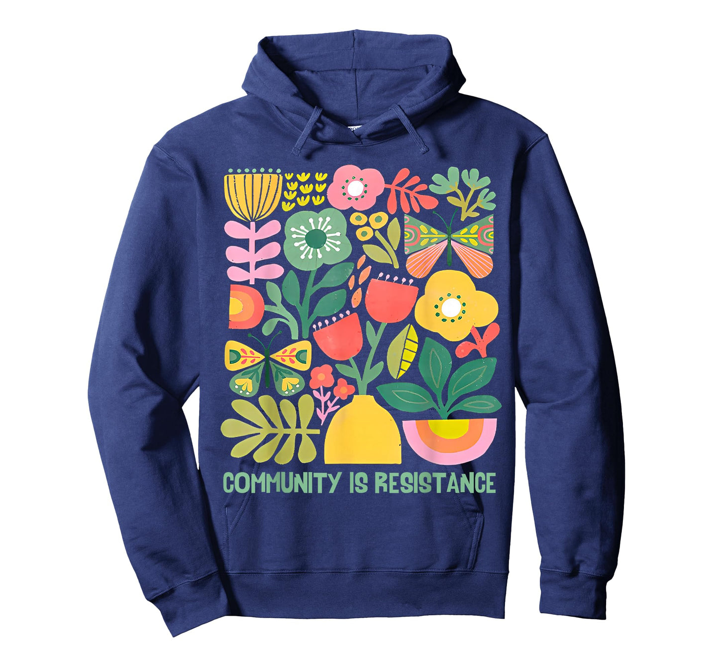 Community is Resistance Progressive Anti Fascism Wildflower T-Shirt