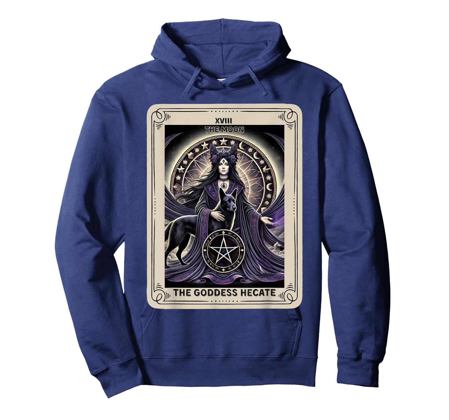 Tarot Card XVIII The Moon Goddess Hecate Pentacle T-Shirt
