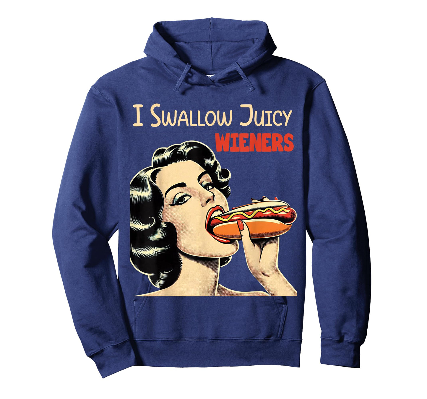 I Swallow Juicy Wieners Funny Joke Hot Dog Pun T-Shirt