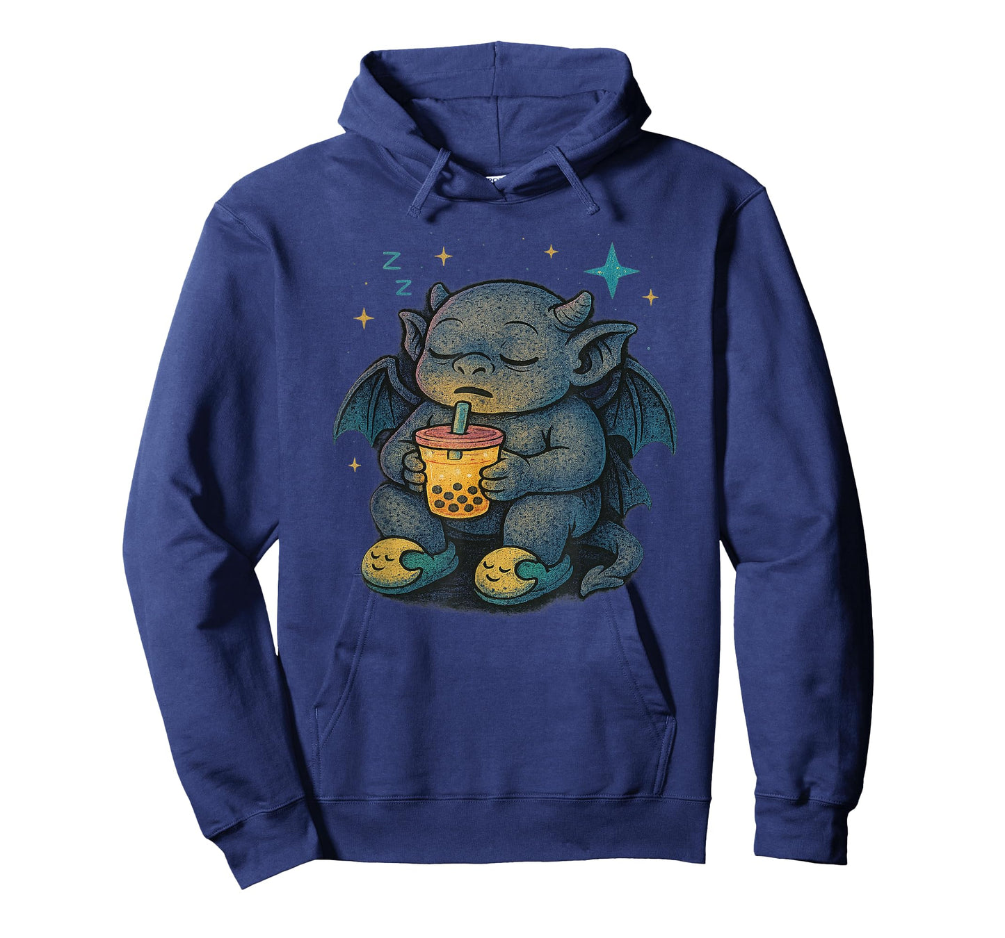 Sleeping Kawaii Baby Gargoyle with Boba Bubble Tea T-Shirt