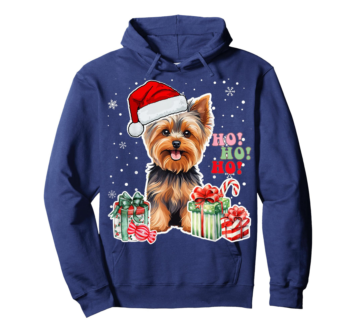 Yorkshire Terrier Christmas Yorkie Xmas Dog Santa Claus Hat T-Shirt