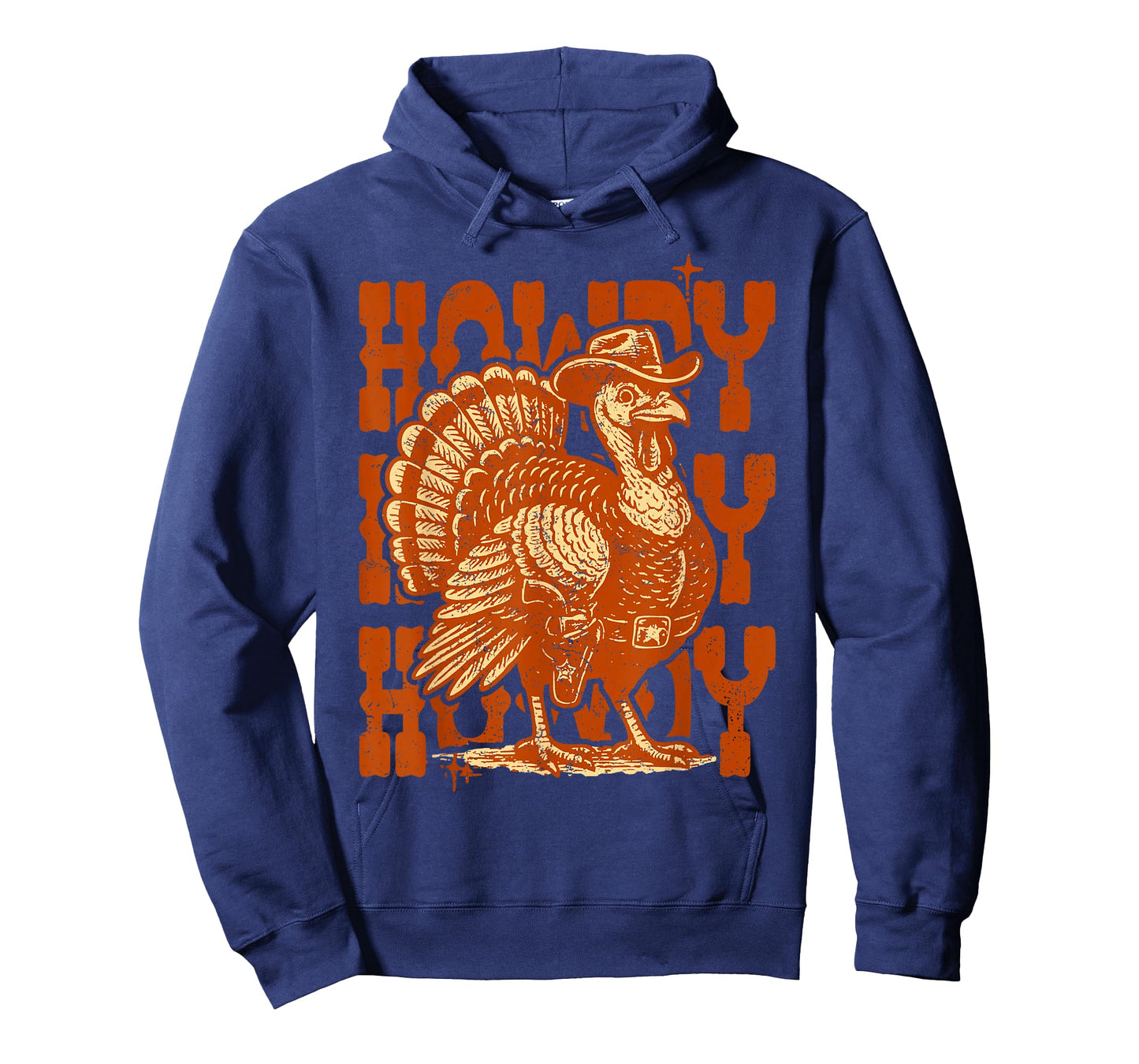 Retro Howdy Thanksgiving Turkey Western Cowboy Fall Vibes T-Shirt