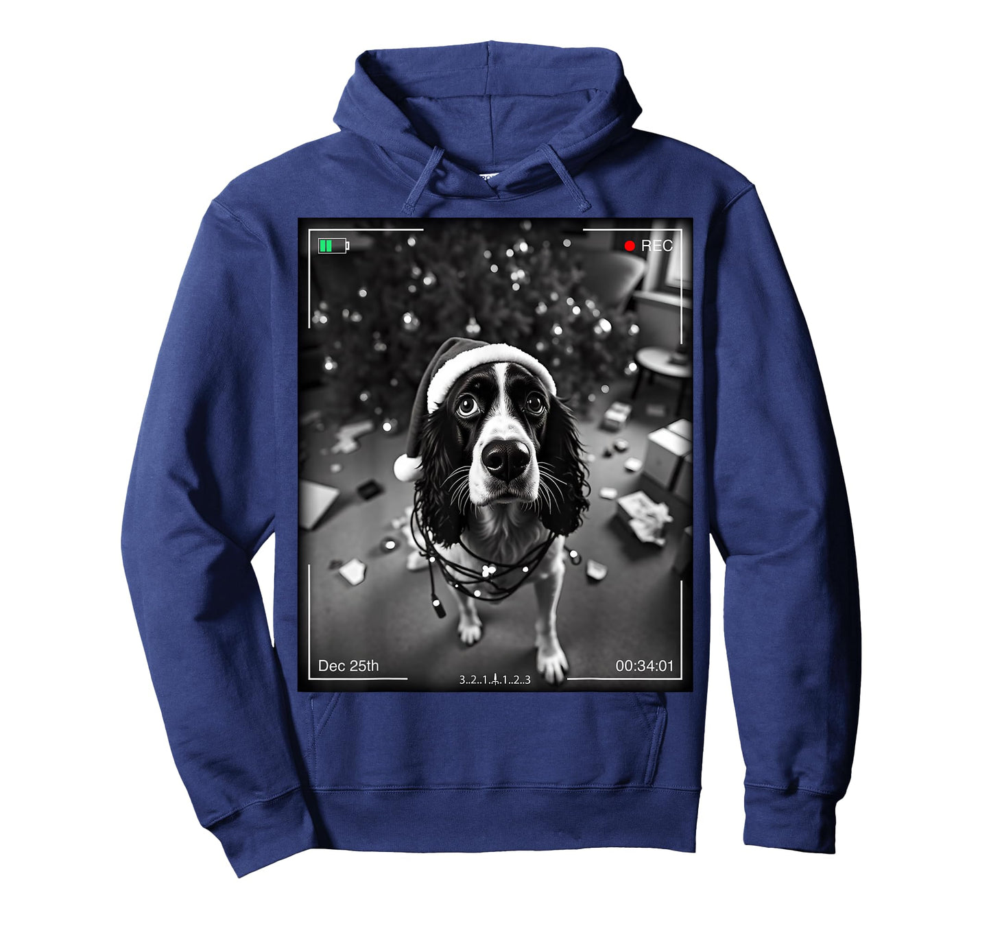 Christmas English Springer Spaniel Caught On Camera T-Shirt
