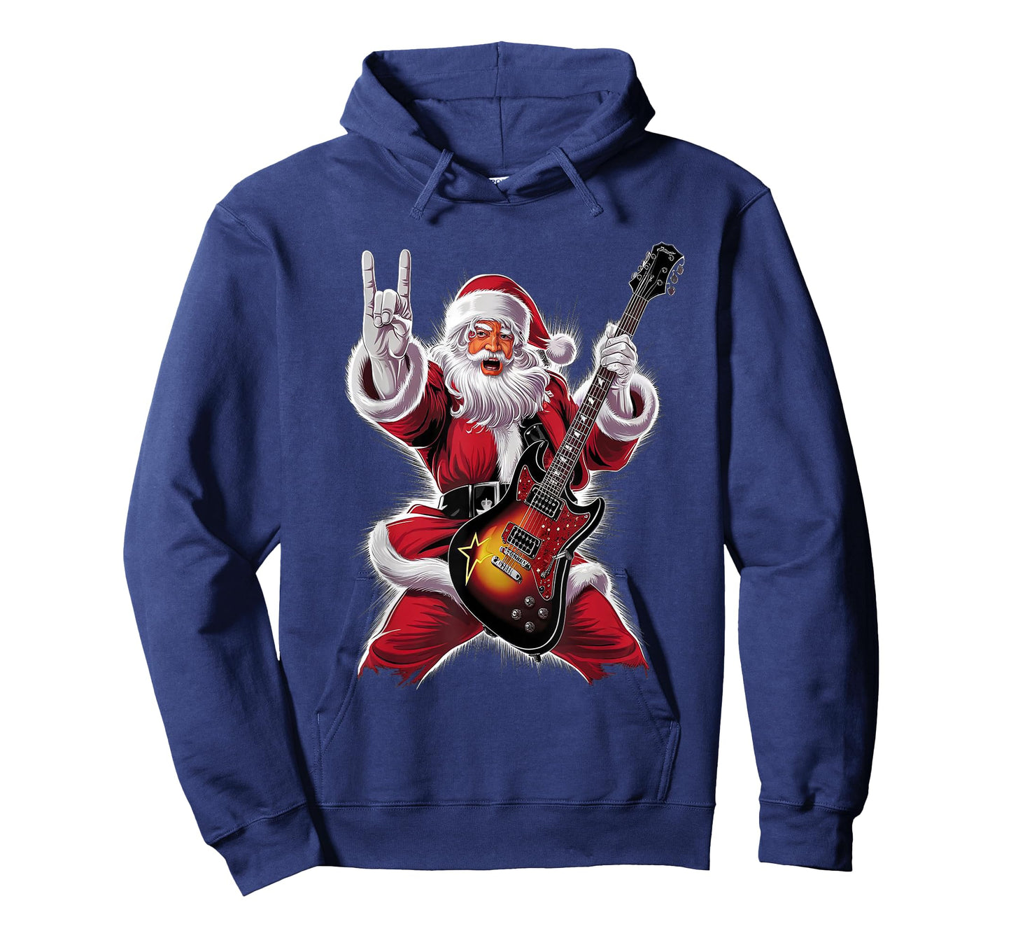 Rock & Roll Christmas Santa Claus Guitar Player T-Shirt