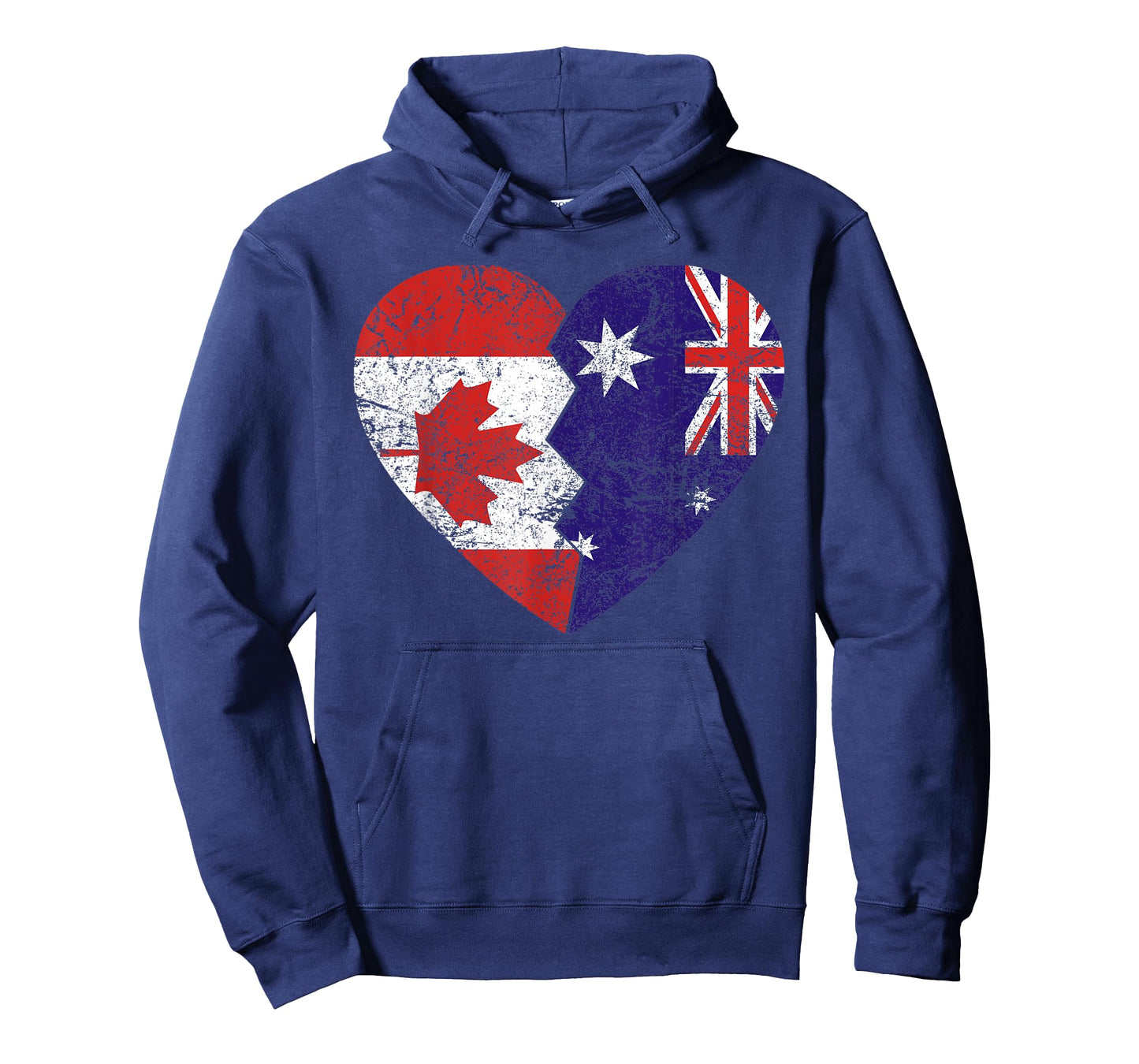 Australian Canadian Flags Heart | Canada Australia Roots T-Shirt