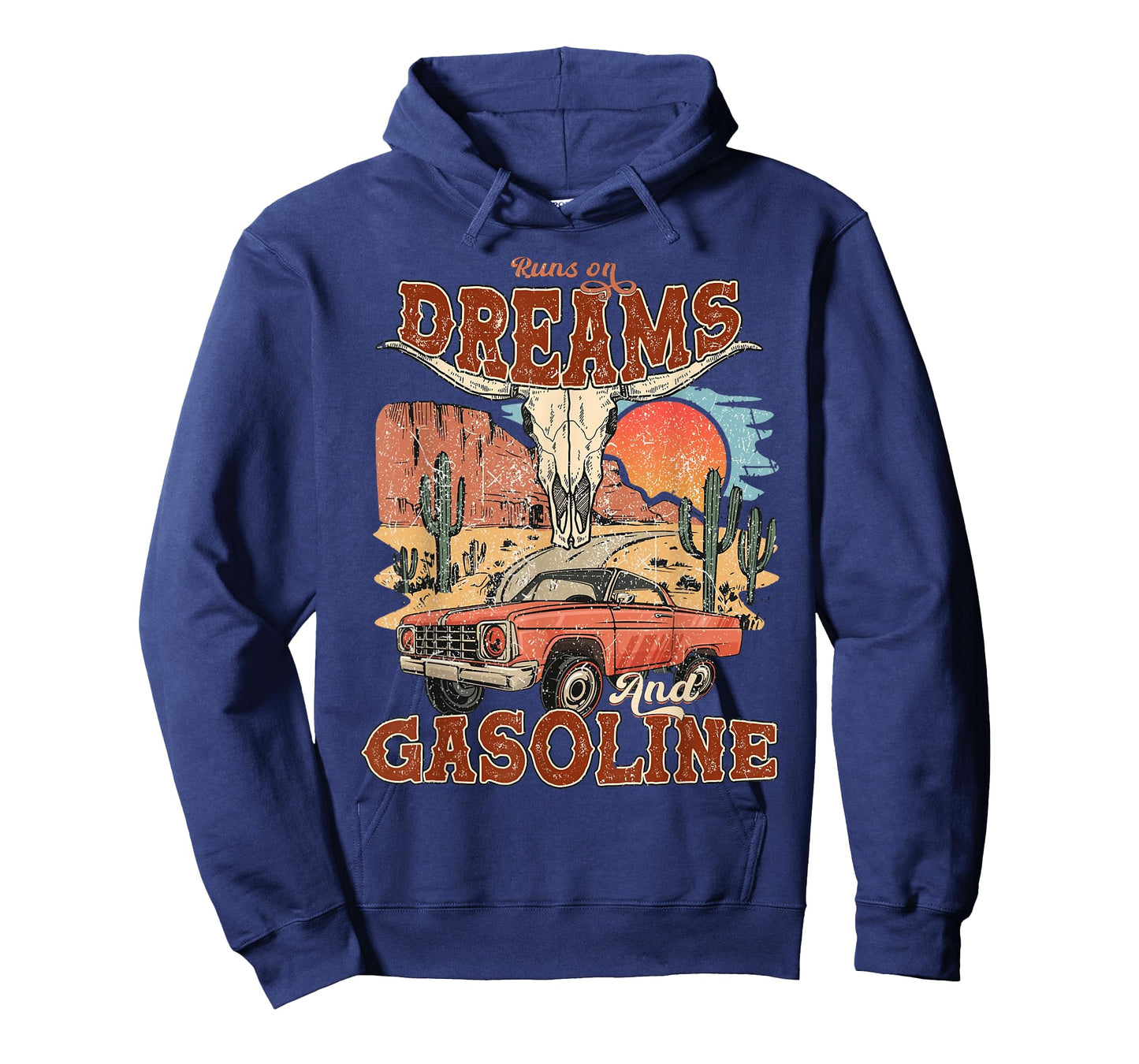 Funny Runs On Dreams And Gasoline Boho Country Music T-Shirt