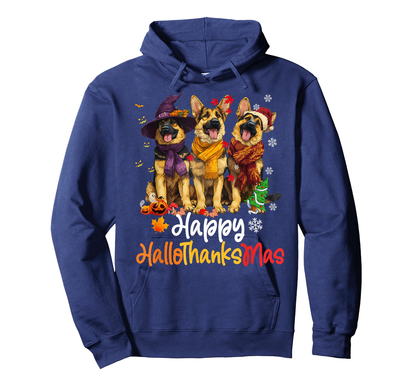 Halloween Thanksgiving Christmas German Shepherd Dog T-Shirt