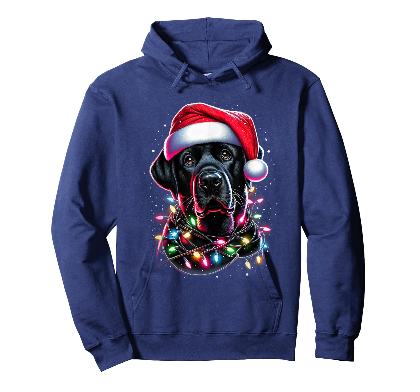 Black Lab Labrador Christmas Tree Light Pajama Dog Xmas T-Shirt