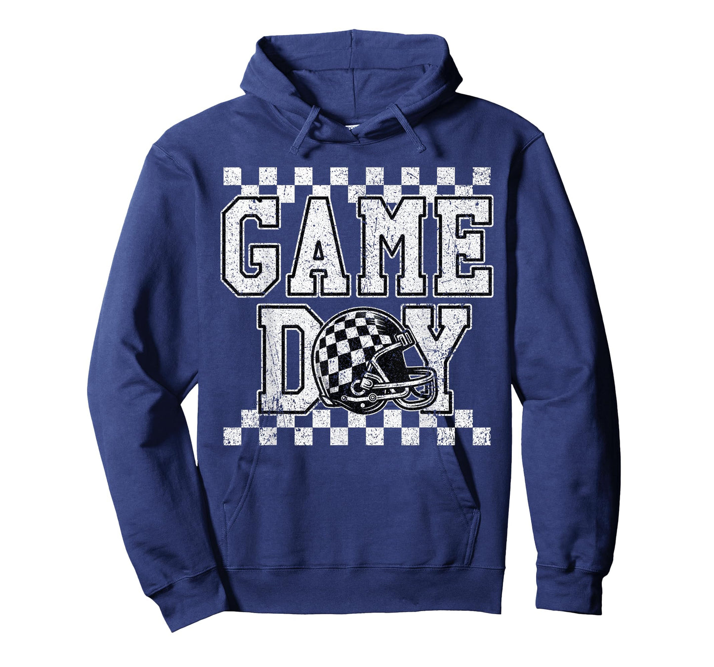 Retro Croquette Black White Checkered Football Game Day T-Shirt