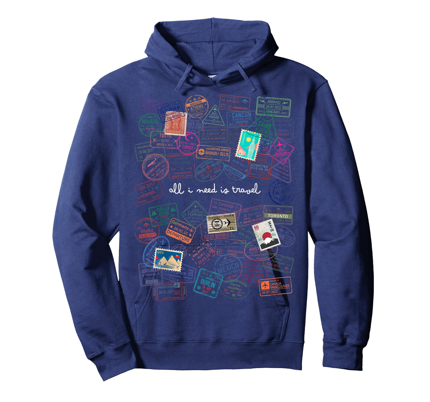 Travellers Passport Stamps Travel I Need Travel T-Shirt