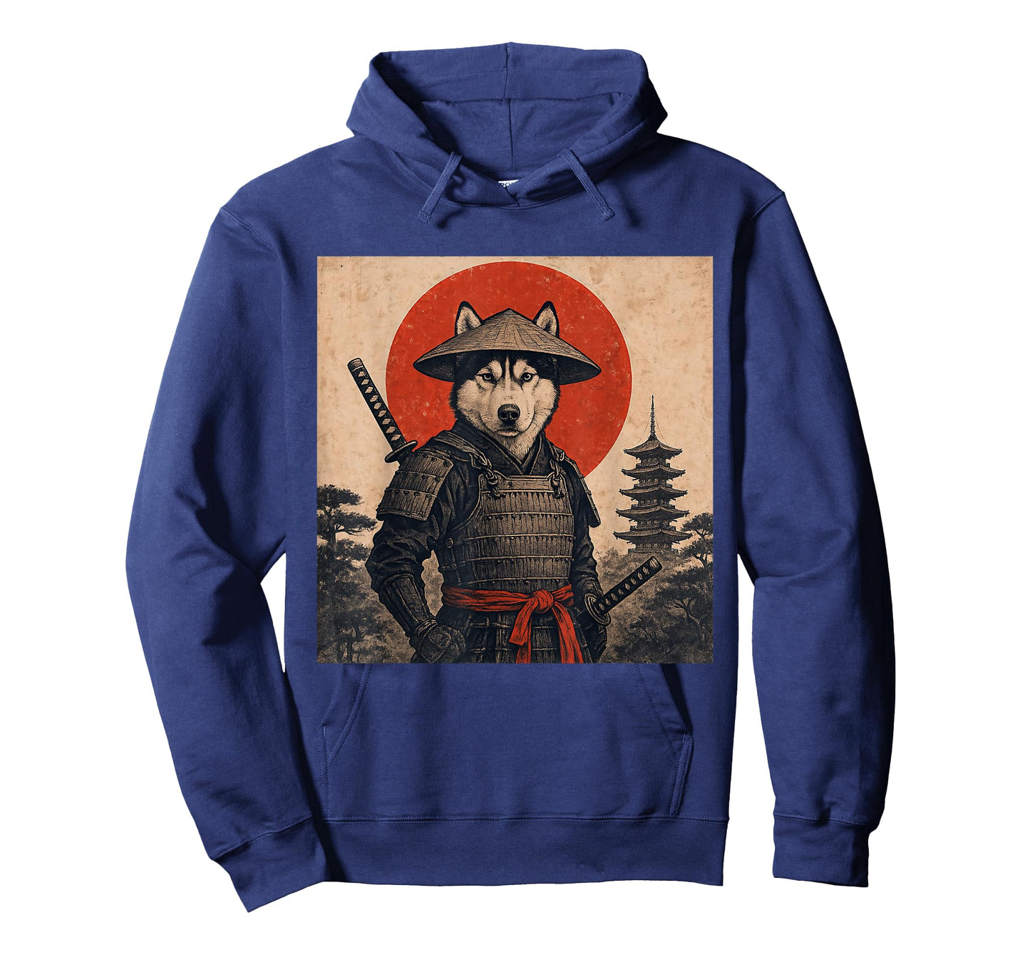 Husky Samurai Warrior Vintage Japanese Ukiyo-e Dog Lover T-Shirt