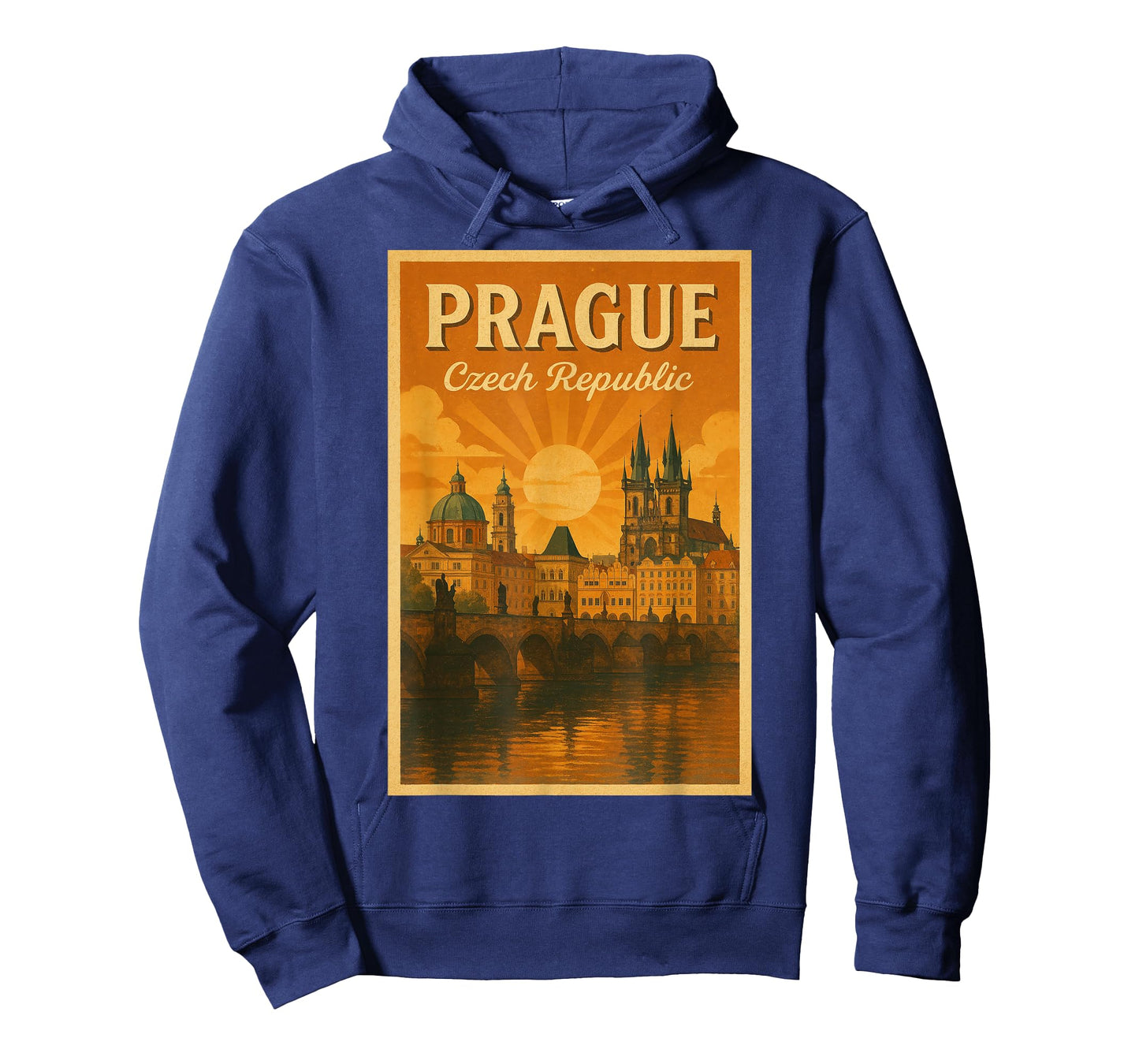 Prague Vintage Travel Poster for Exploring Czech Republic T-Shirt