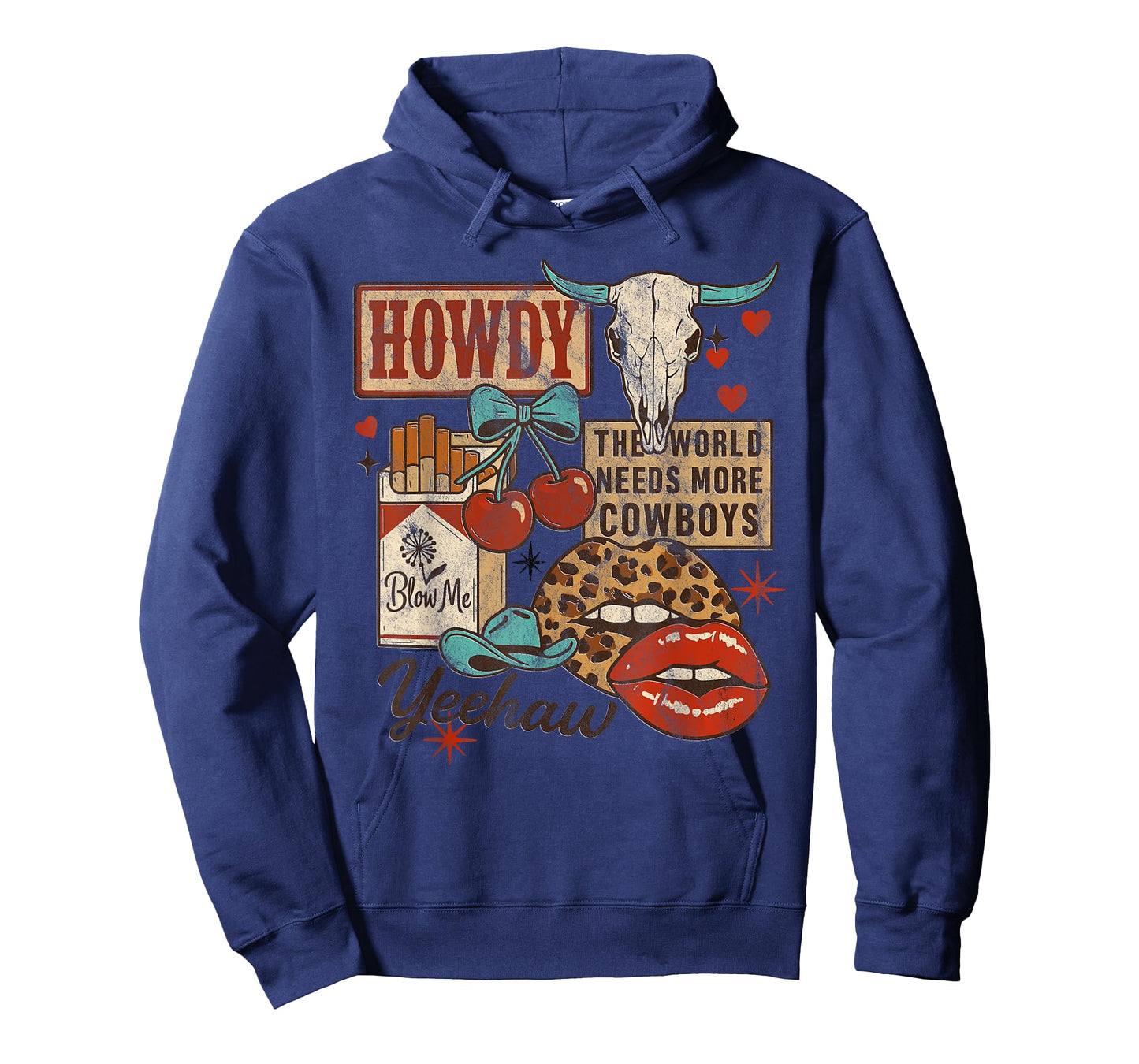 Yeehaw Cowgirl Howdy Collage Retro Western Cowboy Aesthetic T-Shirt