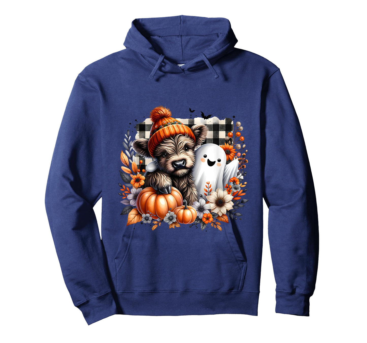 Cute Highland Cow Halloween With Ghost Pumpkin Spooky Season T-Shirt