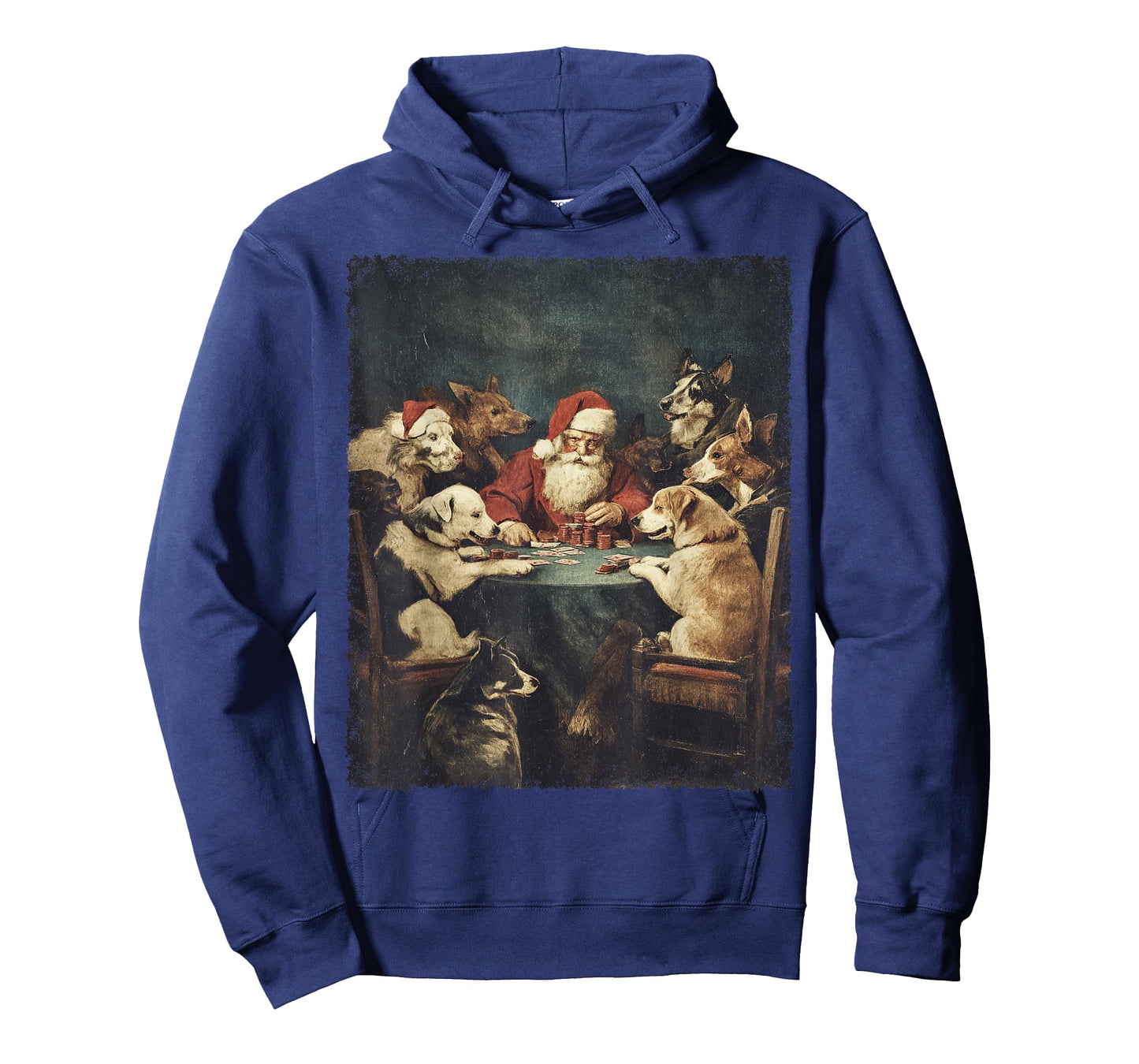 Christmas Santa Playing Cards Dogs Playing Poker T-Shirt