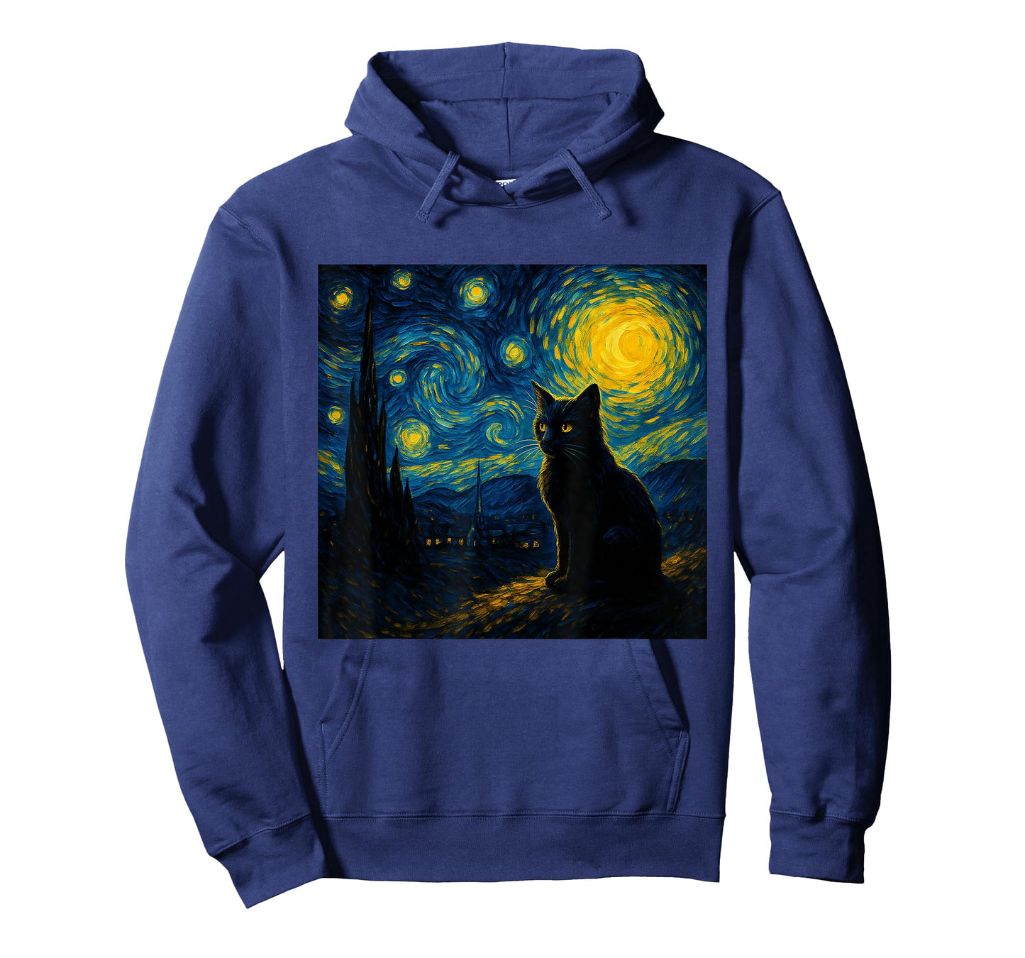 Cat Starry Night Van Gogh Cat for Cat Dad T-Shirt