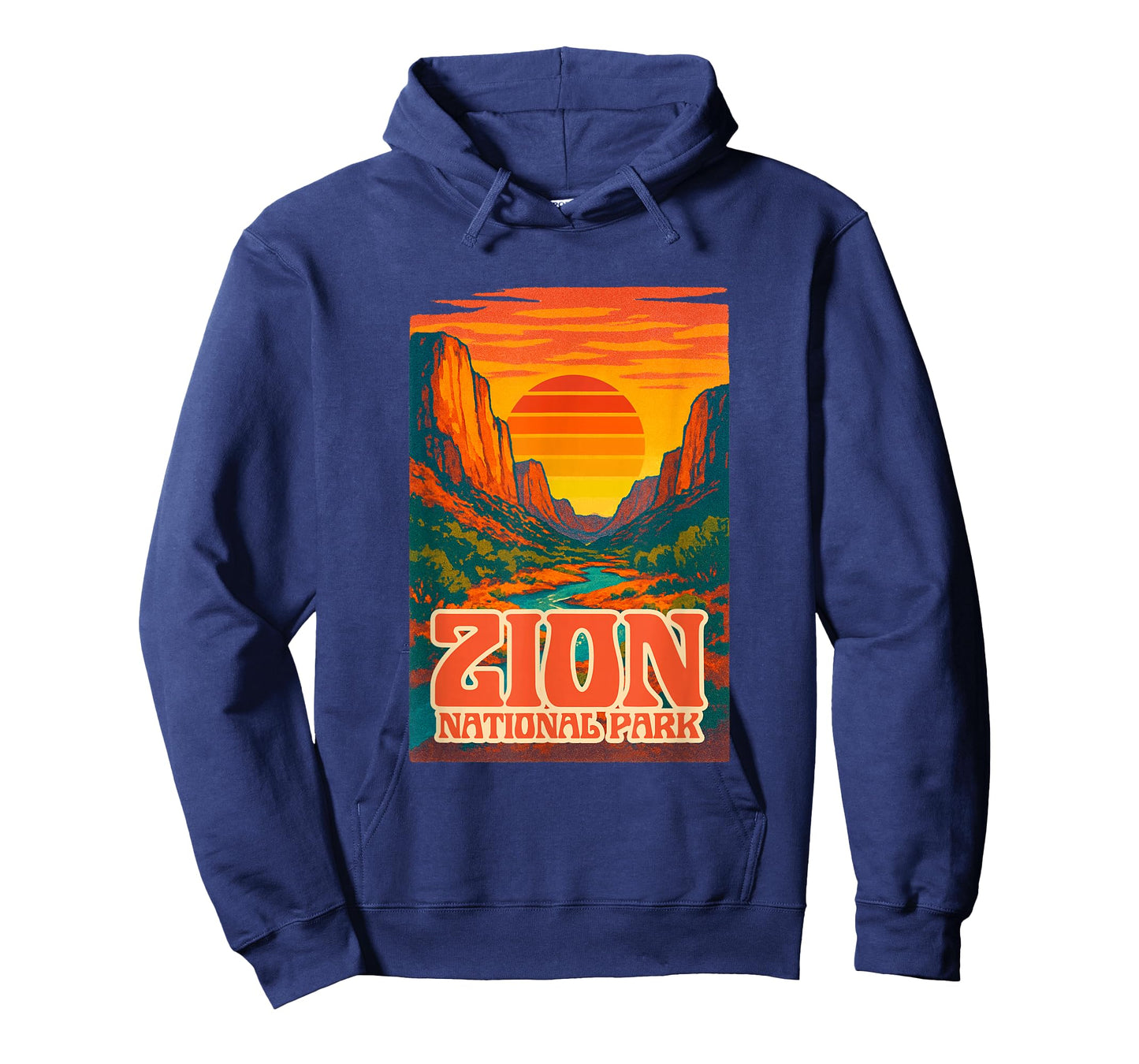 Utah Zion National Park Canyon Retro Sunset Vintage Travel T-Shirt