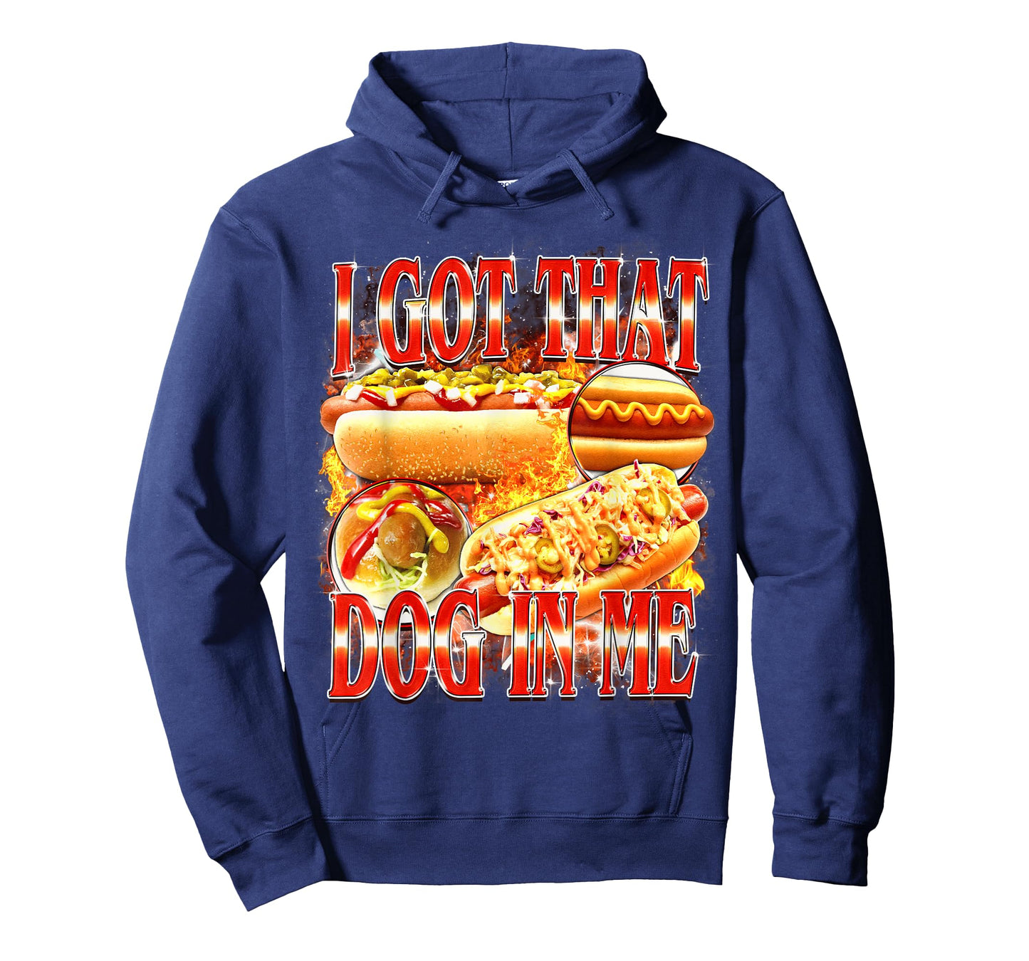 I Got That Dog in Me Funny Hot Dog Graphic Bootleg Y2K Meme T-Shirt