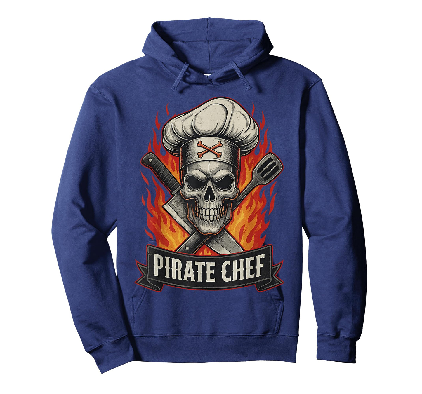 Pirate Chef Hat Knife Skull Funny Cook Restaurant Cooking T-Shirt