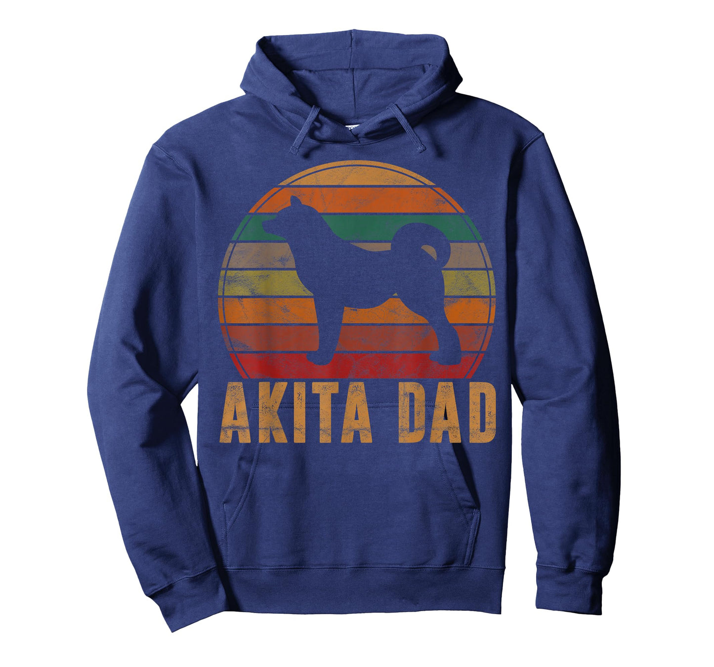Retro Akita Dad Gift Akita Daddy Dog Owner Pet Father T-Shirt