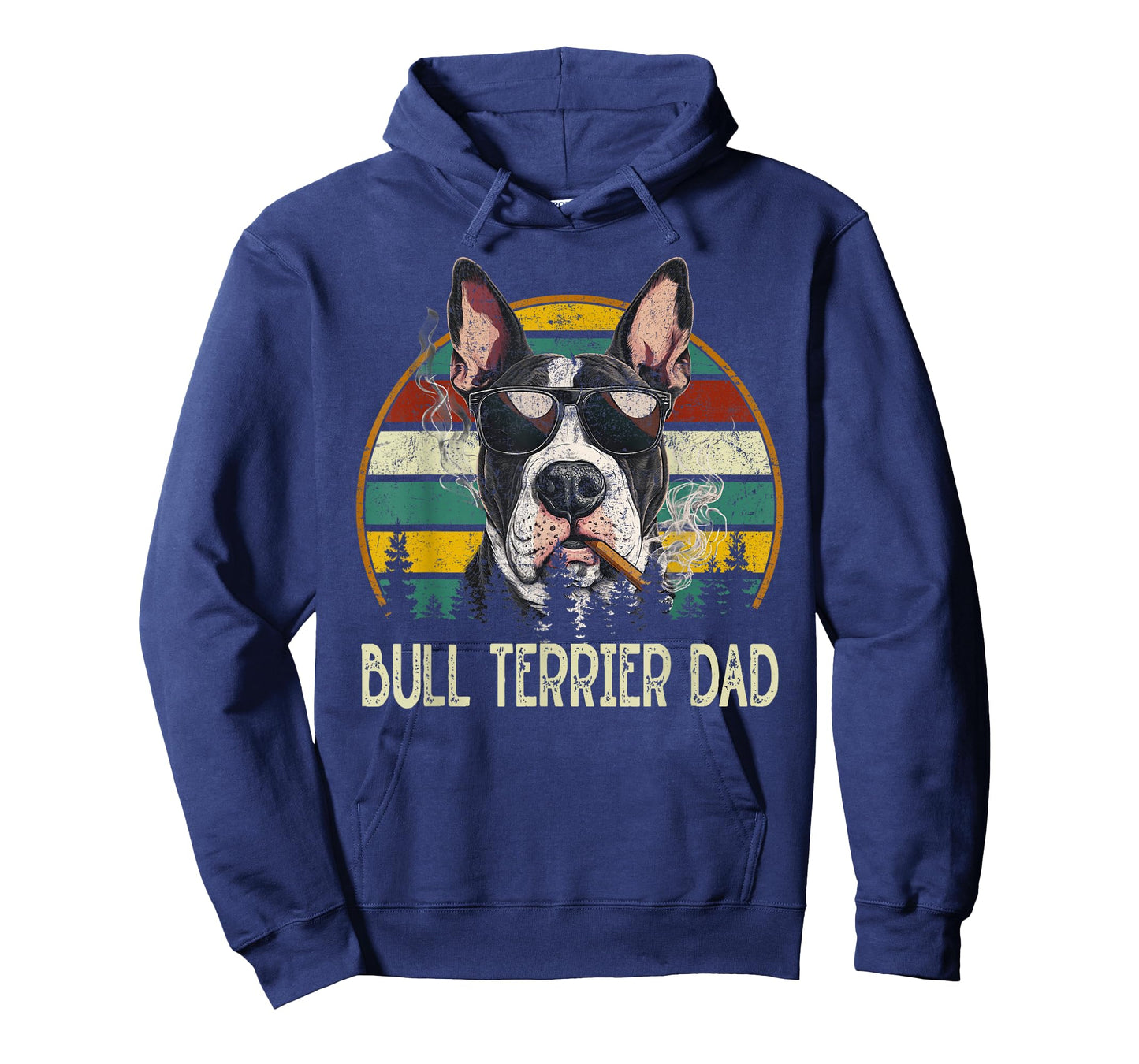 Best bull terrier Dog Dad Ever Vintage Father's Day T-Shirt