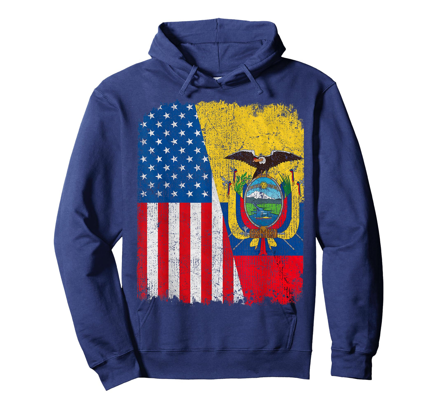 Ecuadorian American Flag Half USA Ecuador Root Proud T-Shirt