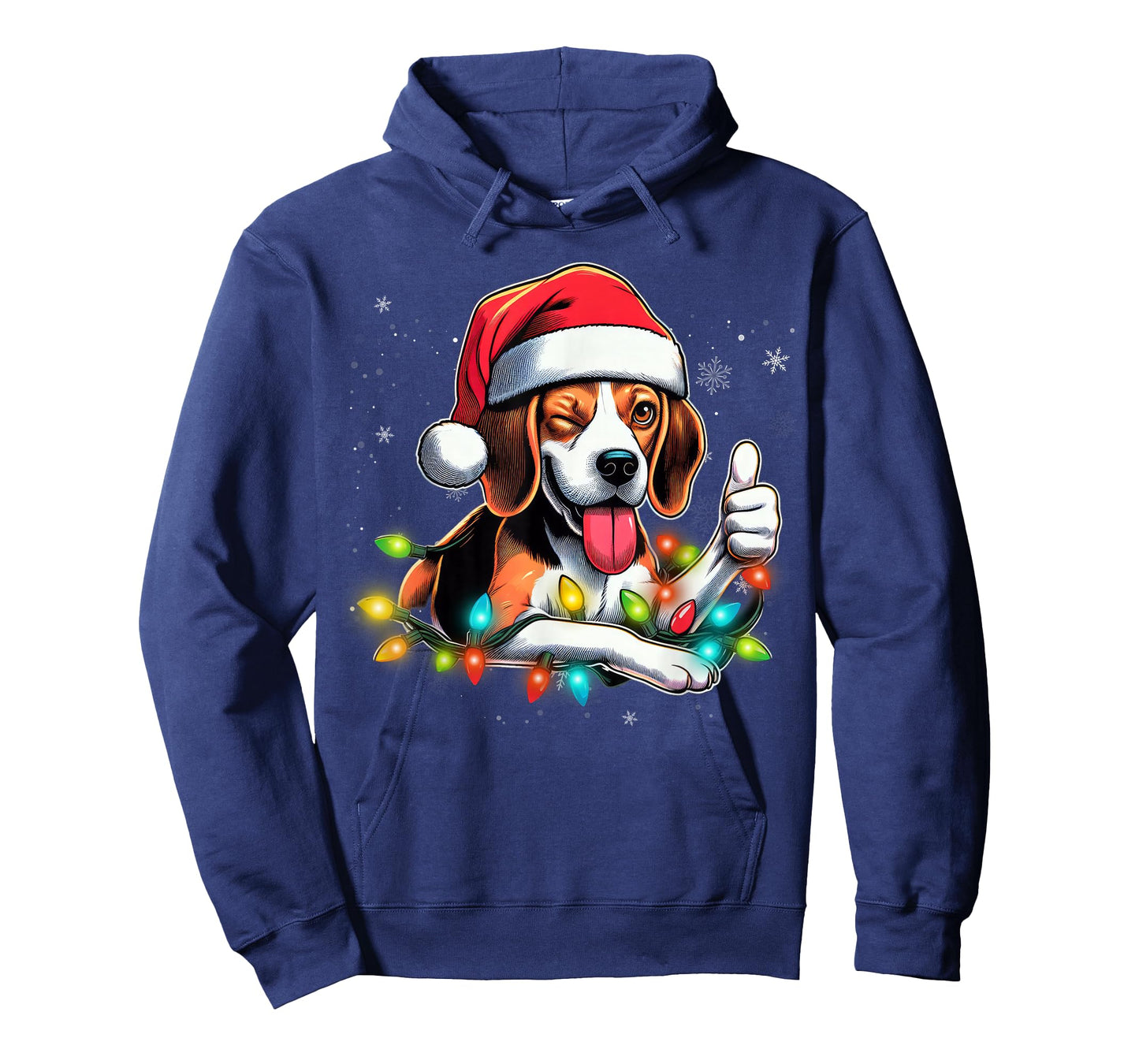 Beagle Christmas Tree Lights, Funny Dog Santa Pajama, Women T-Shirt