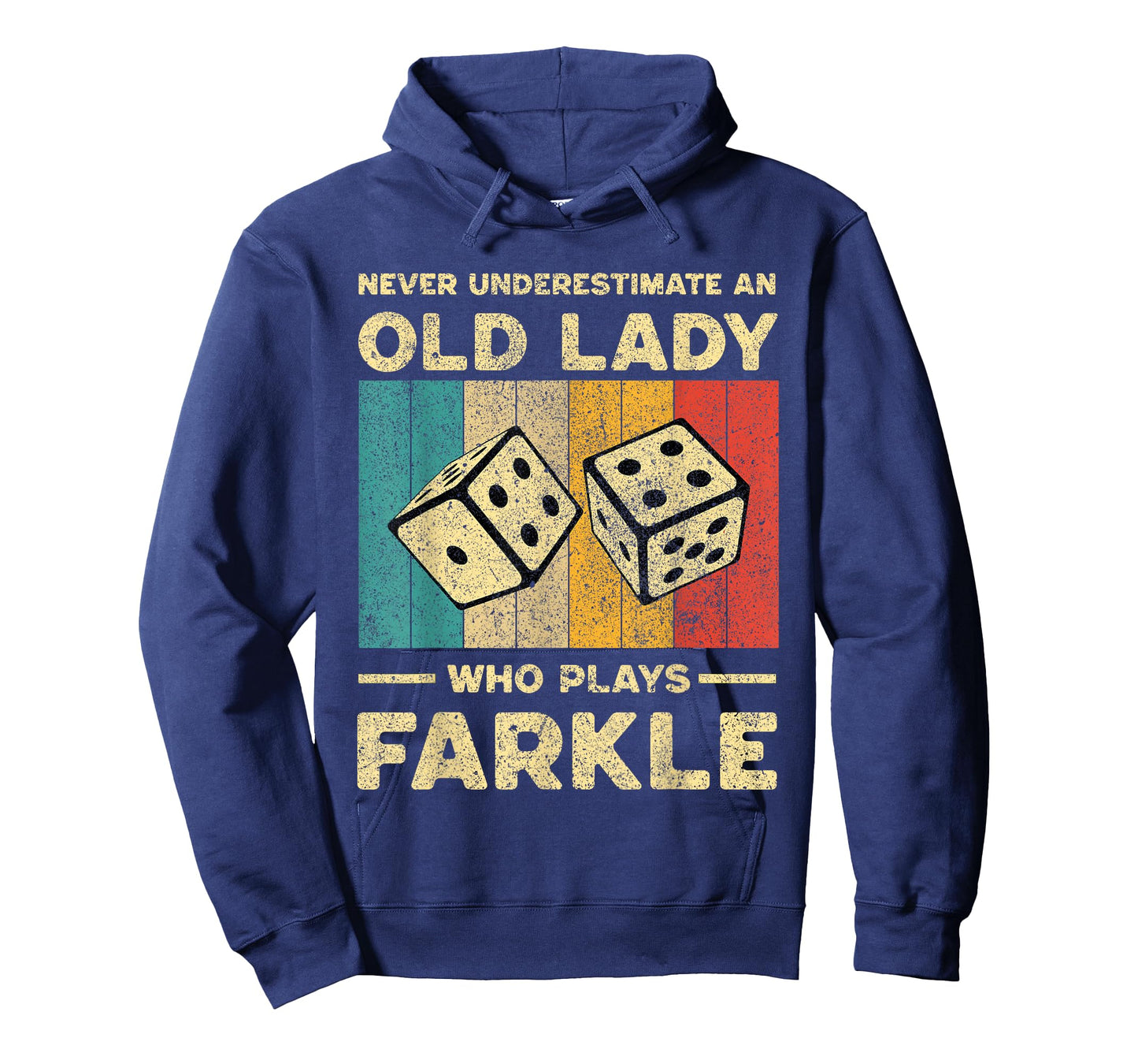 Never Underestimate Old Lady Who Plays Farkle | Farkle Dice T-Shirt