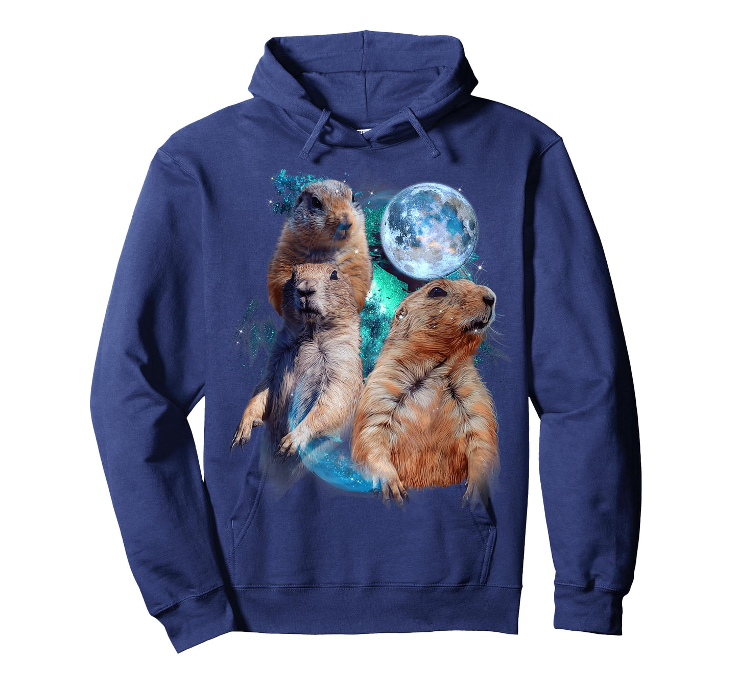 3 Moon Prairie Dog Art Rodent Squirrel Puppy Lovers Novelty T-Shirt