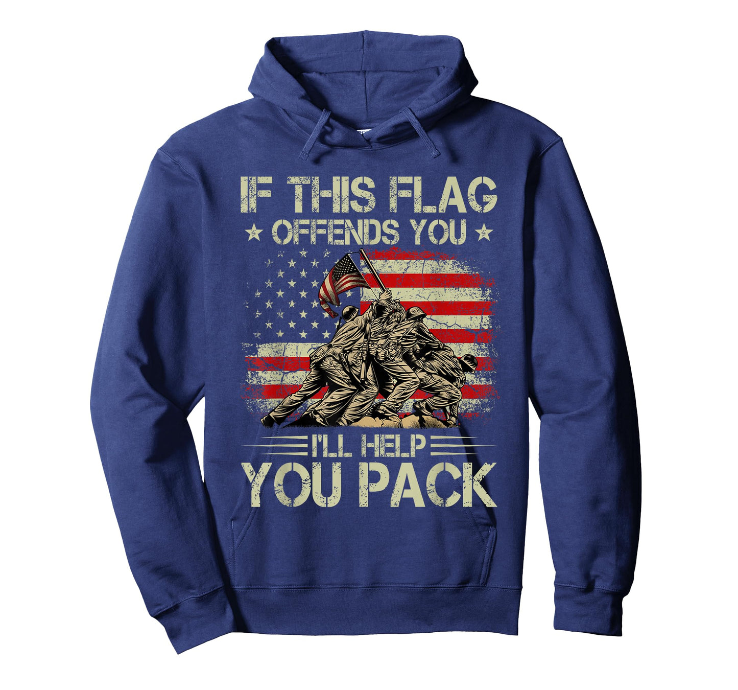 If This Flag Offends You I'll Help You Pack American Flag T-Shirt