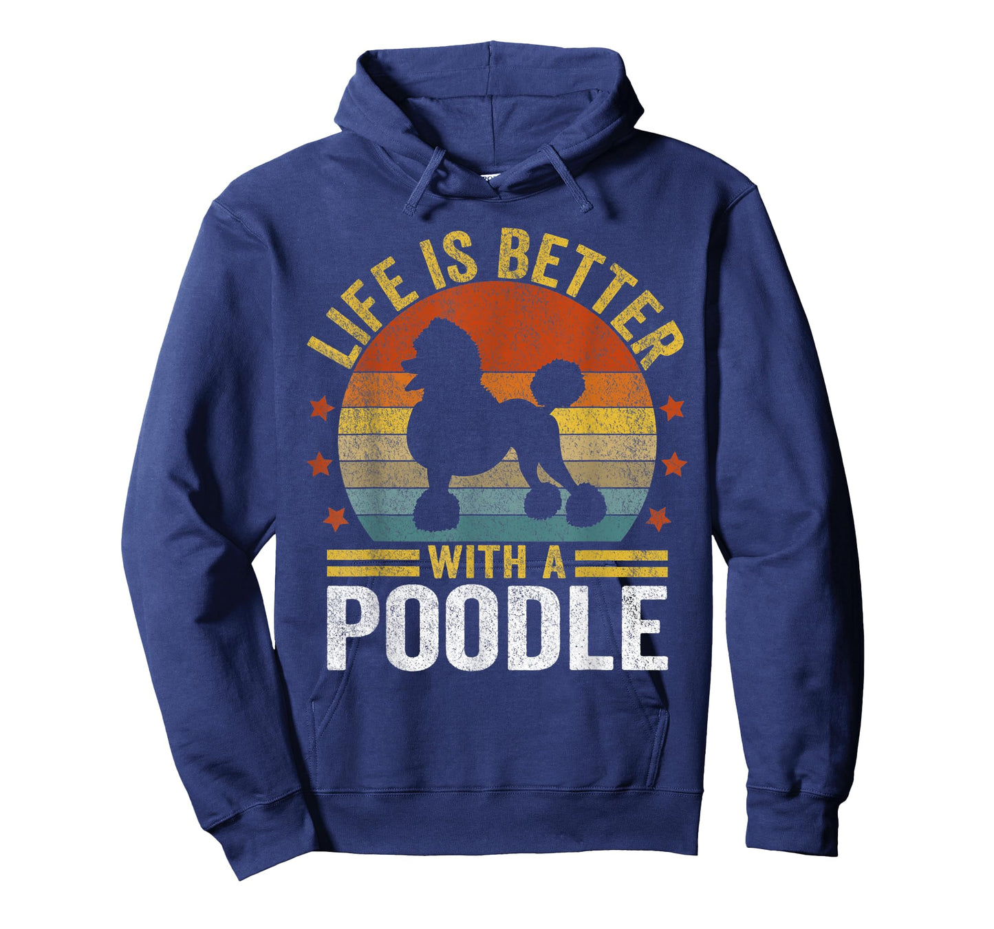 Life Is Better With A Poodle Mom Poodle Dad Retro Poodle Dog T-Shirt for Men Women Kids