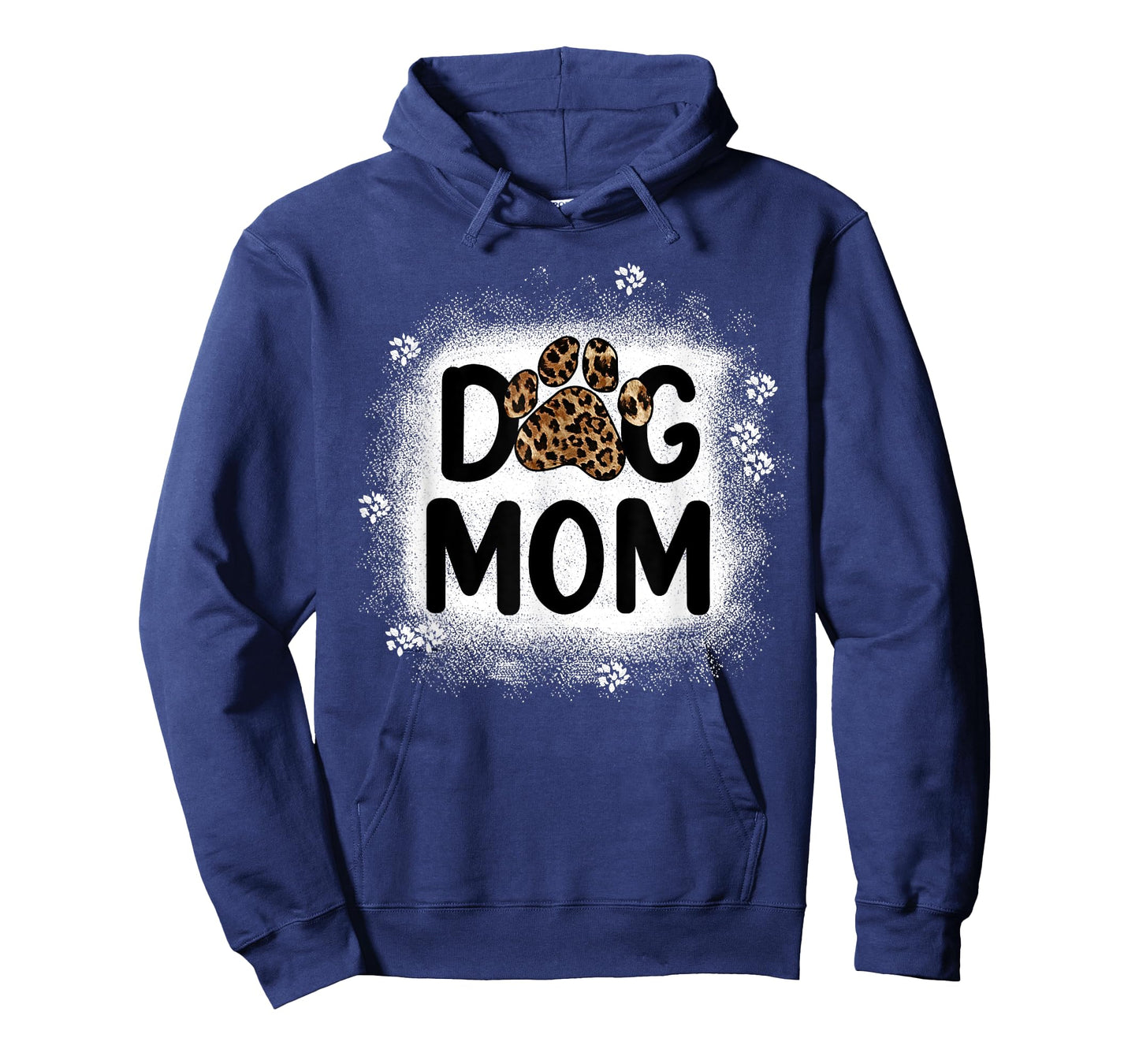 Women Bleached Dog Mom Shirts Dog Mom Paw Leopard T-Shirt