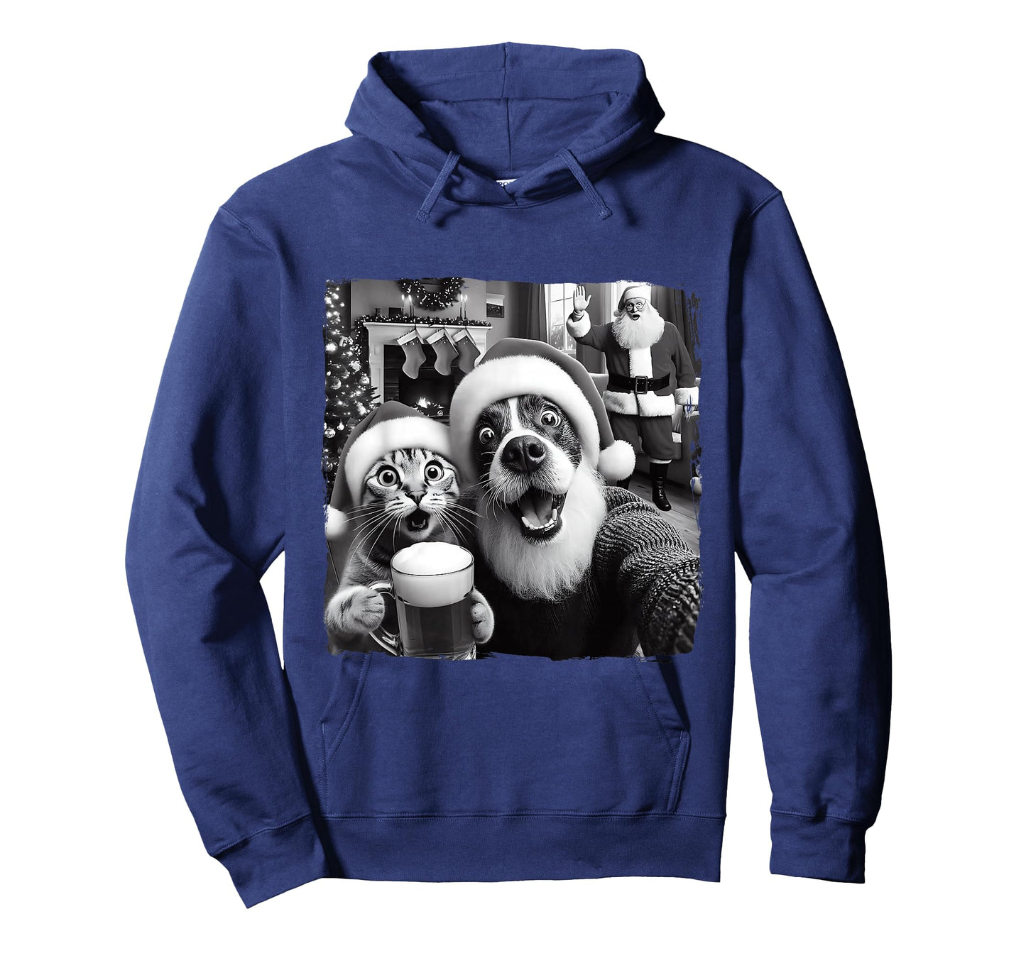 Funny Dog Cat Selfie Racoon Santa Christmas Trending T-Shirt