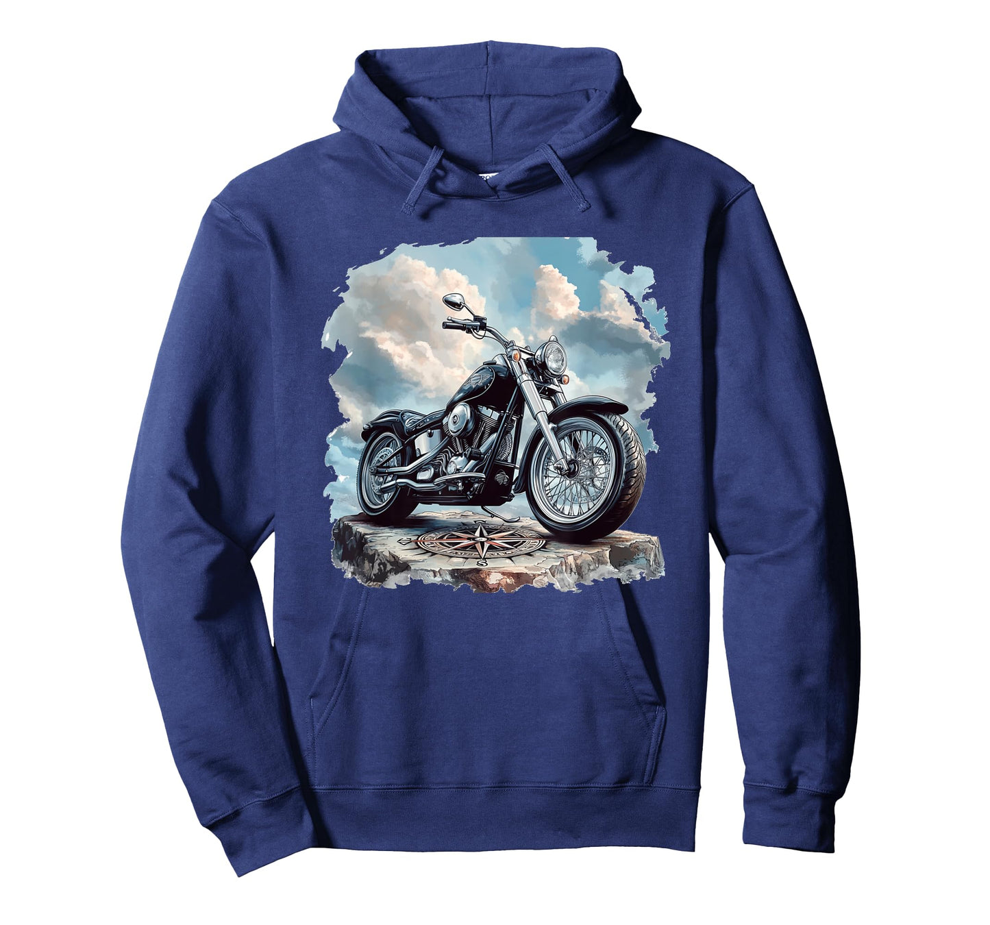 Cool Sky with Motorcycle Graphic for Boys and Girls T-Shirt