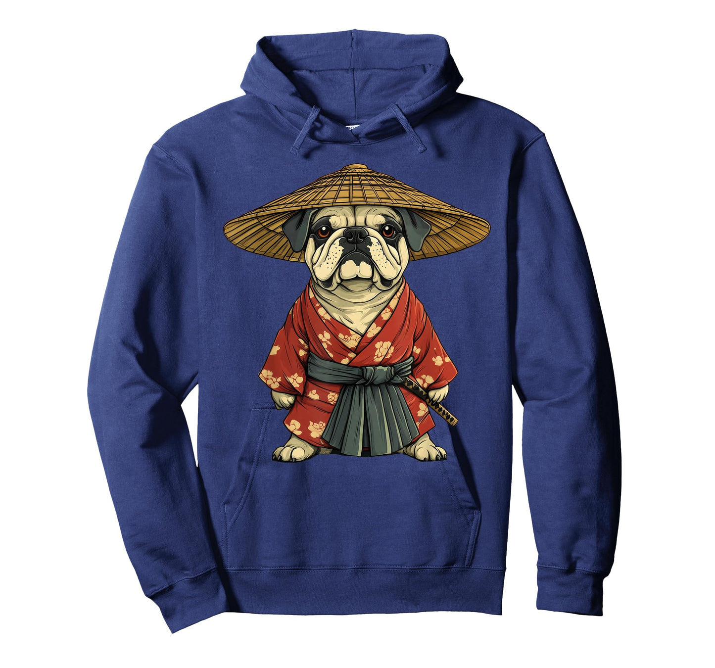 English Bulldog Dog Samurai Art T-Shirt