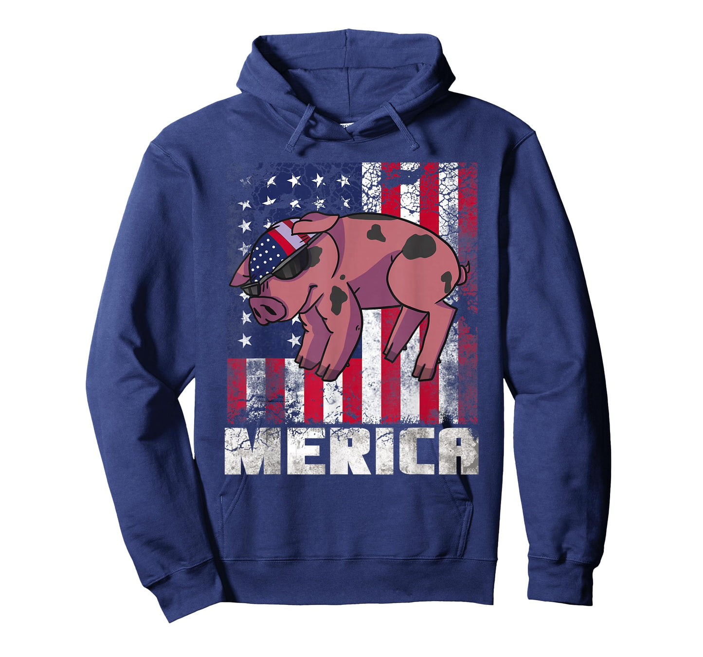 Merica Pig USA American Flag 4th of July Patriotic Gift T-Shirt