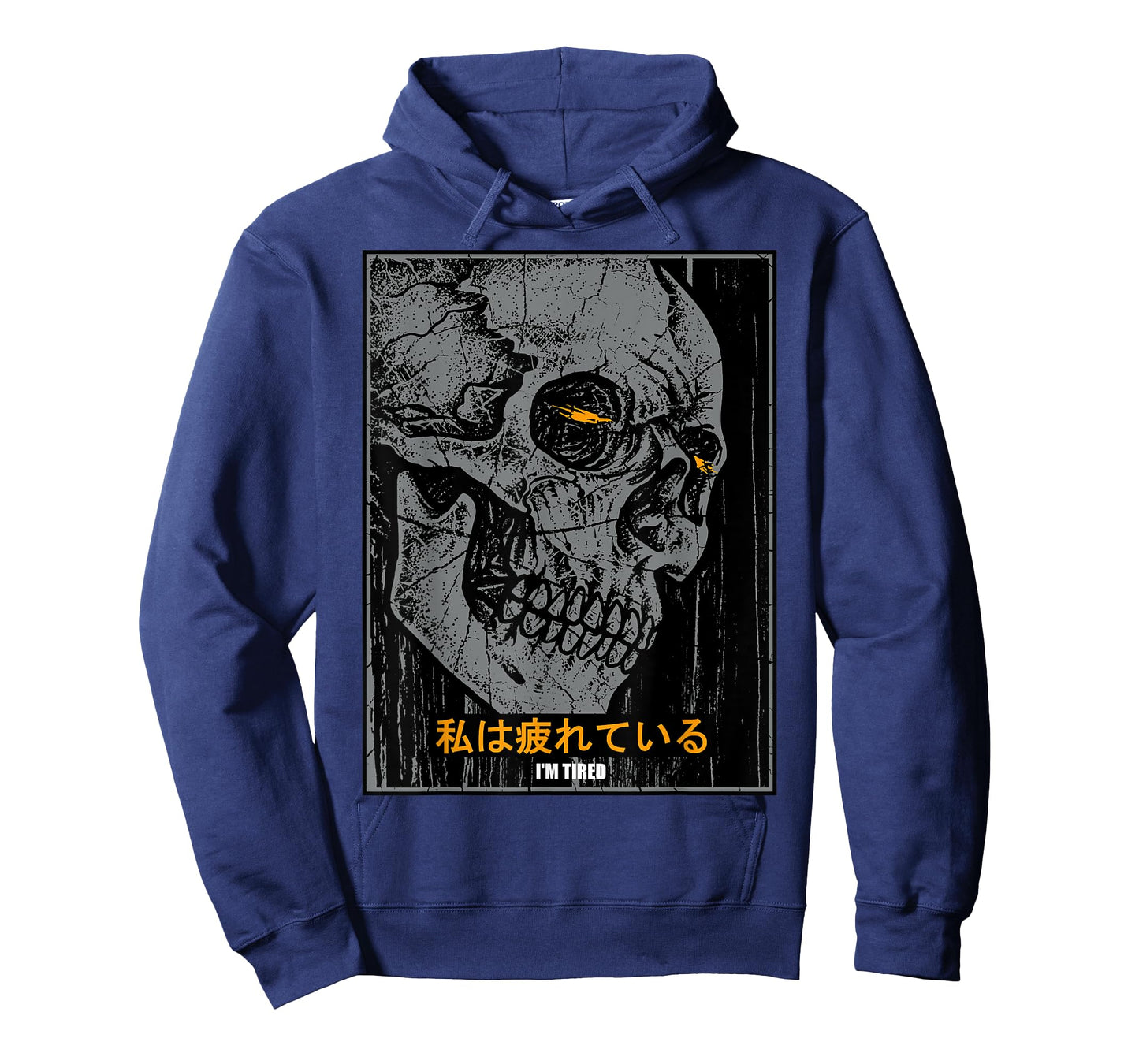 Japanese Streetwear Gothic Skull - I'm Tired - Emotional Japan Schädel Oni Kanji Vaporwave T-Shirt
