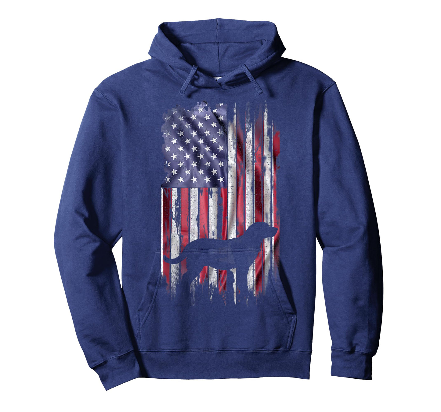 Vintage USA Flag Love Labrador Retriever Dog Lab Silhouette T-Shirt