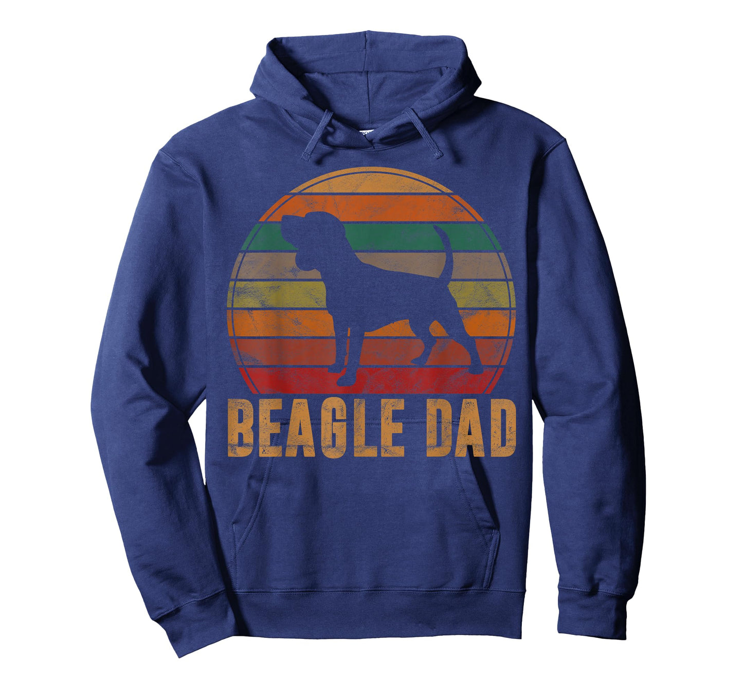 Retro Beagle Dad Gift Dog Owner Pet Tricolor Beagle Father T-Shirt