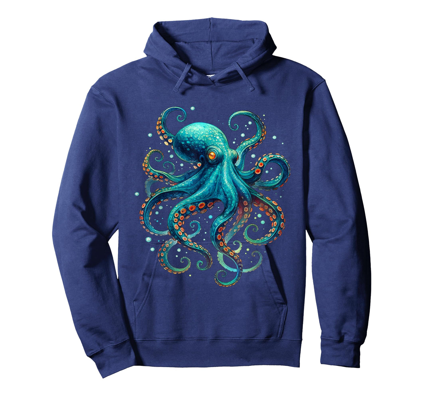 Retro Blue Octopus Sea Ocean Animal Lover Motif Sea Creature T-Shirt