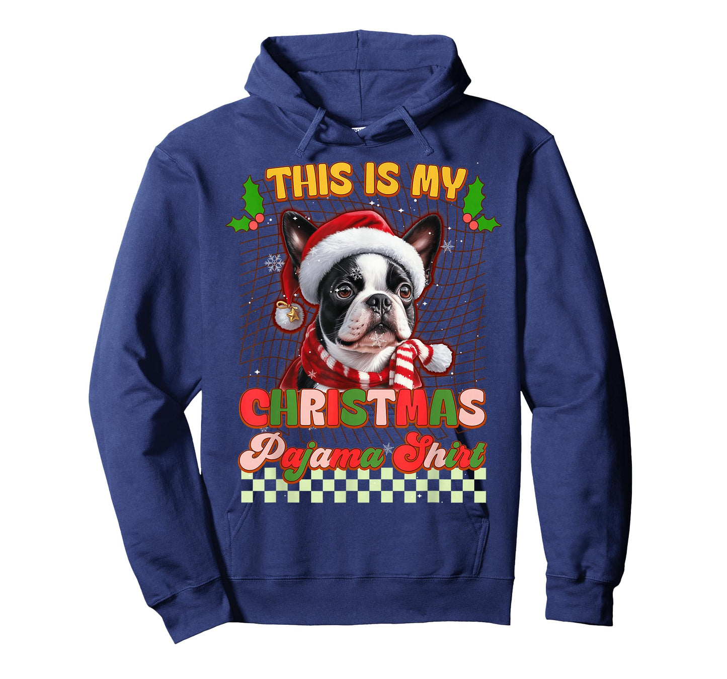This Is My Christmas Pajama Funny Boston Terrier Ver2 Xmas T-Shirt