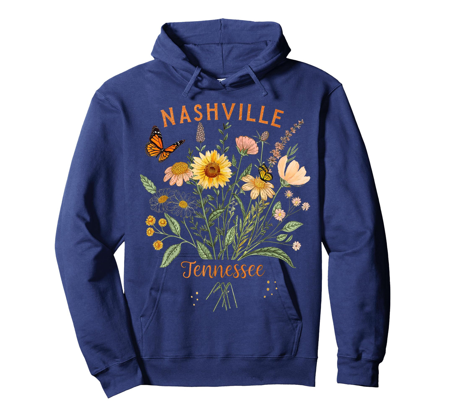 Nashville Tennessee Wildflowers Vintage Boho Floral T-Shirt