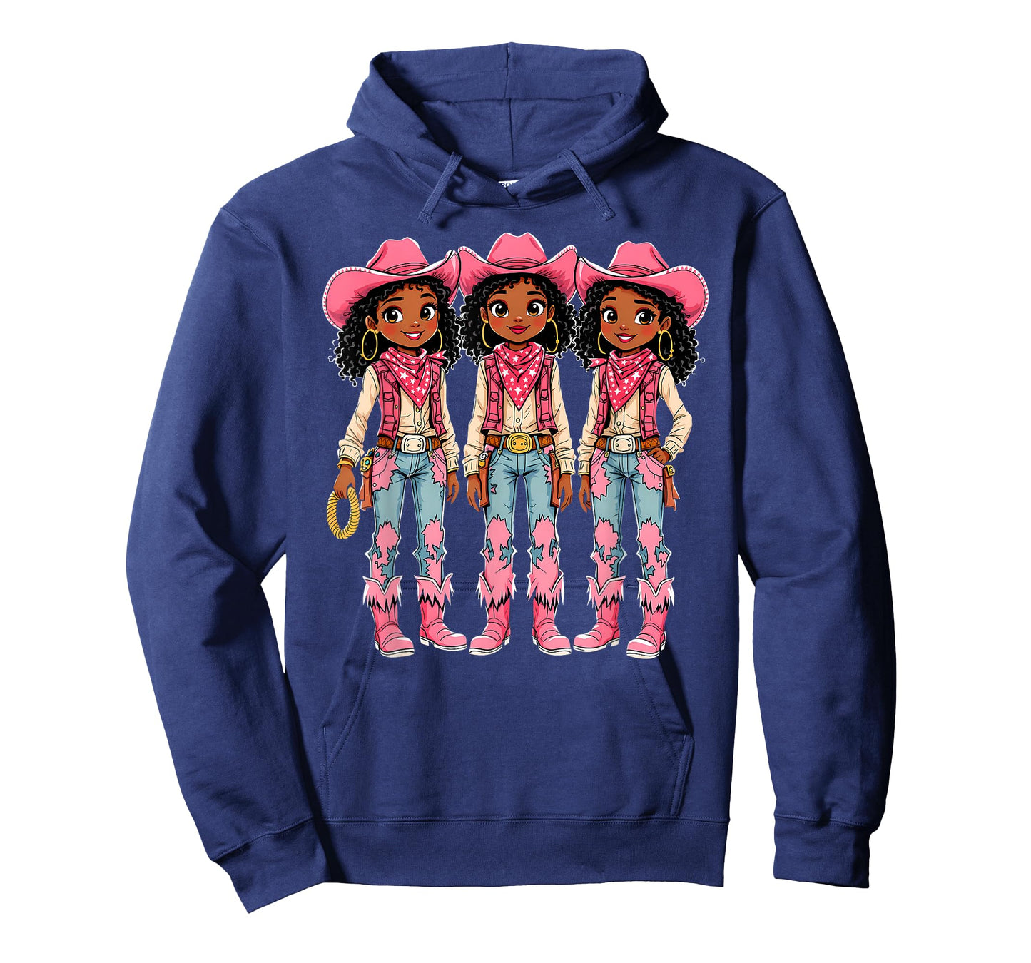 African American Black Cowgirl Girls Western Rodeo Melanin T-Shirt