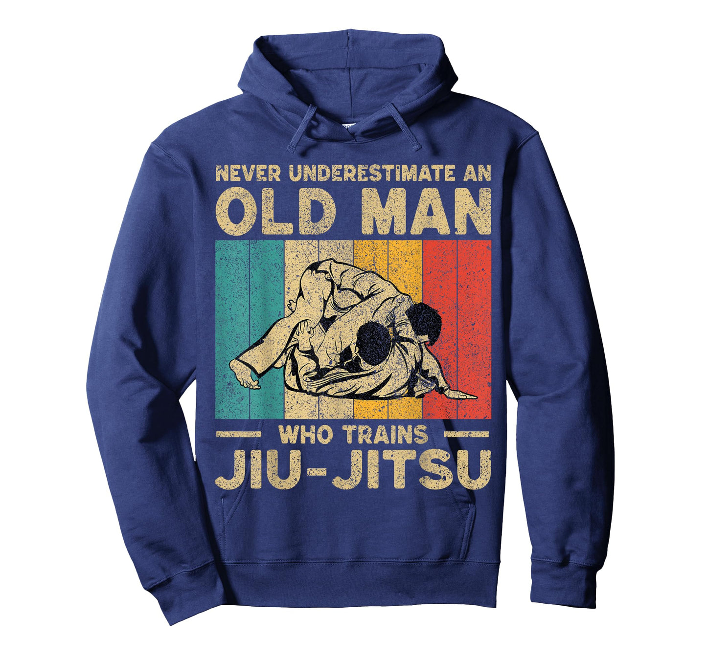 Never Underestimate an Old Man BJJ Brazilian Jiu Jitsu T-Shirt