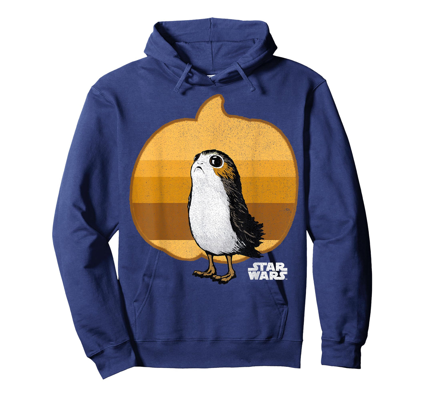 Star Wars Porg Simple Striped Pumpkin Halloween T-Shirt