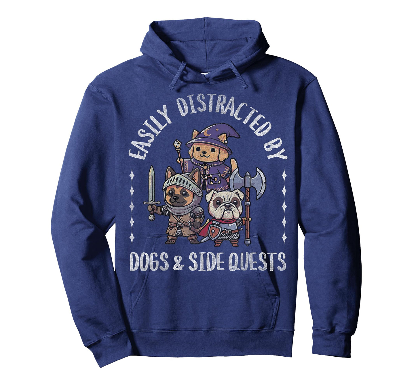 Funny Gamer Easily Distracted by Dogs Side Quests Adult Kids T-Shirt