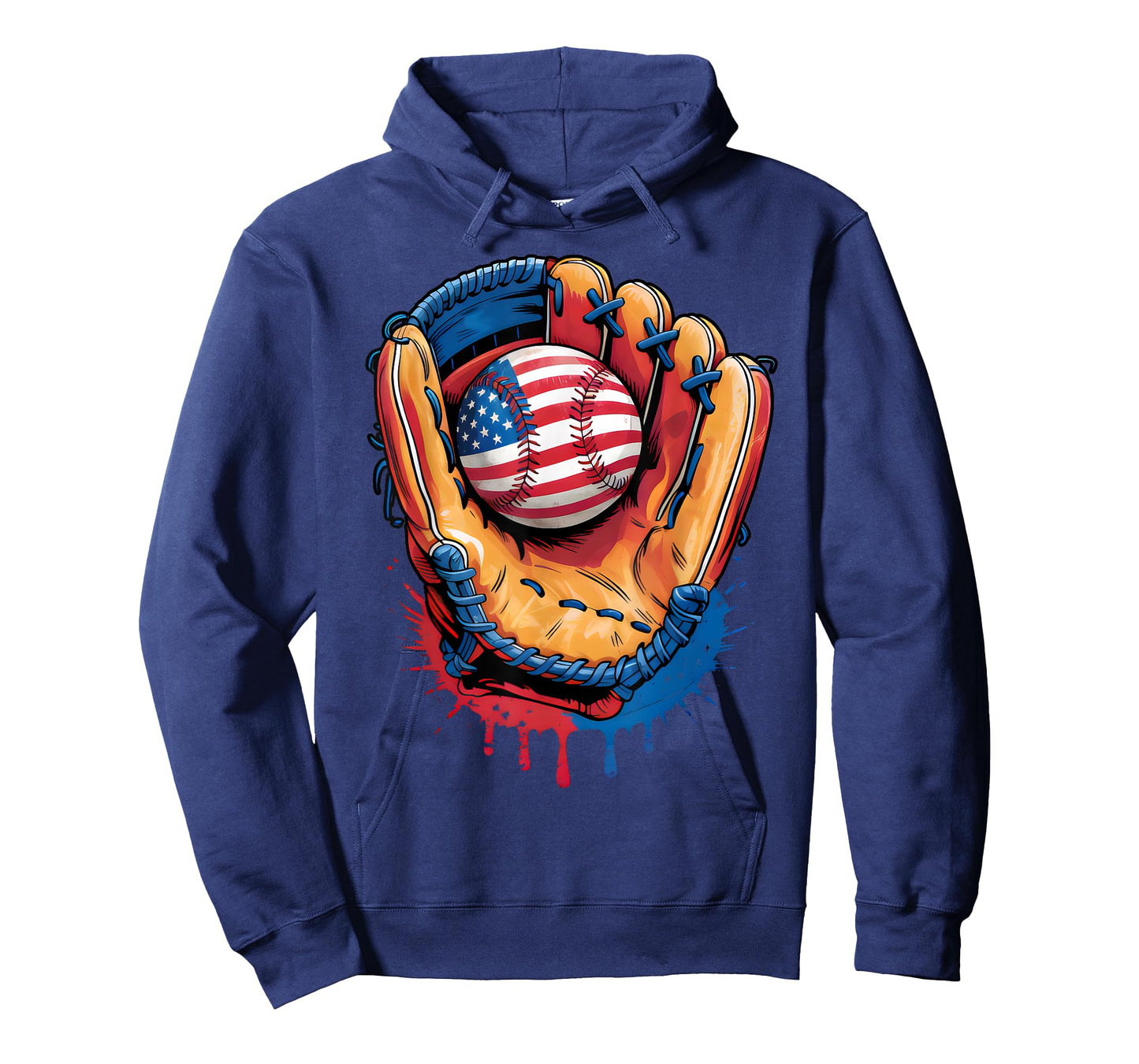 Baseball Drip Ice Cream Sprinkles 4th of July Baseball Glove T-Shirt