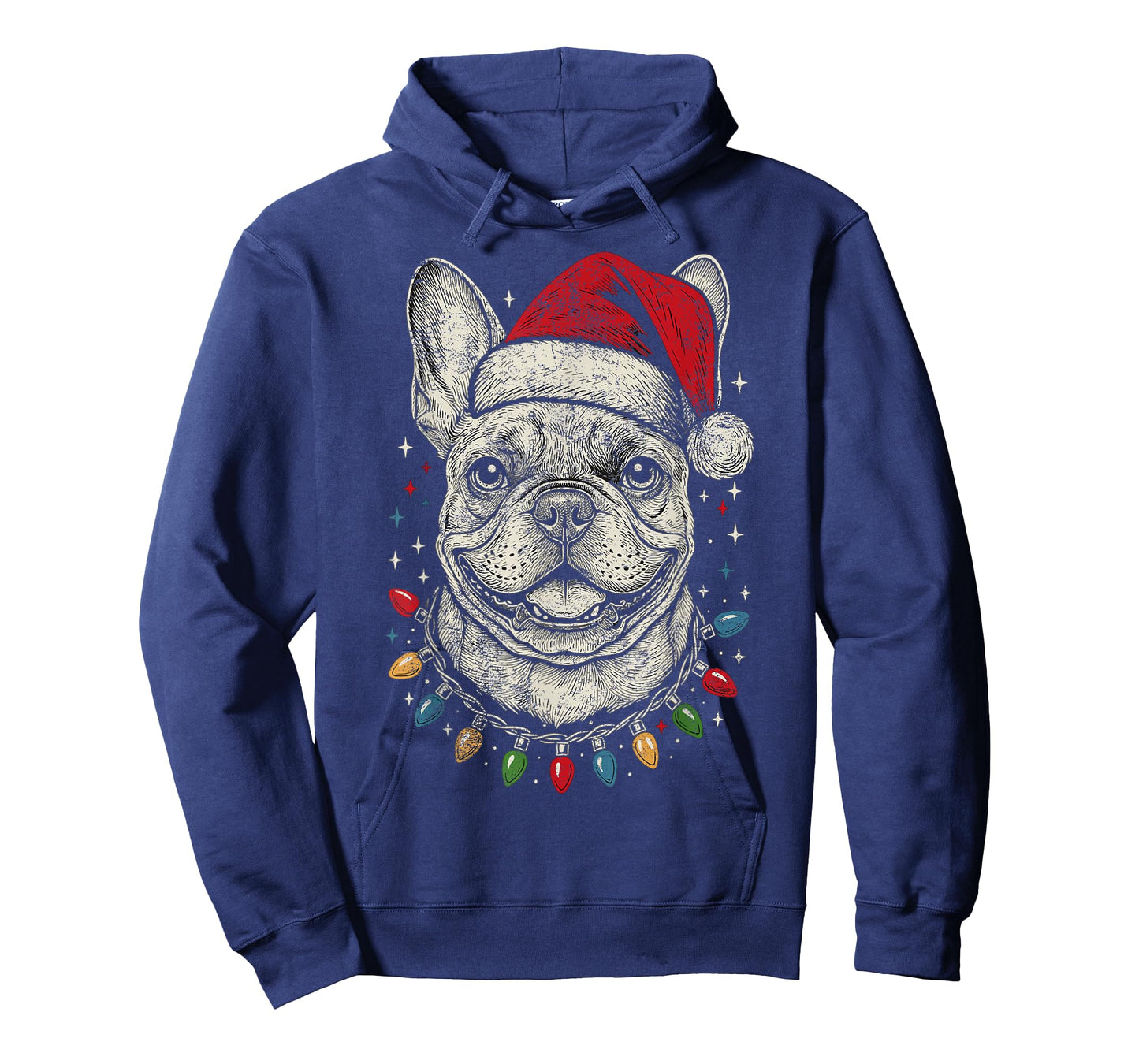 French Bulldog Santa Hat Christmas Xmas Vintage Dog Mom T-Shirt