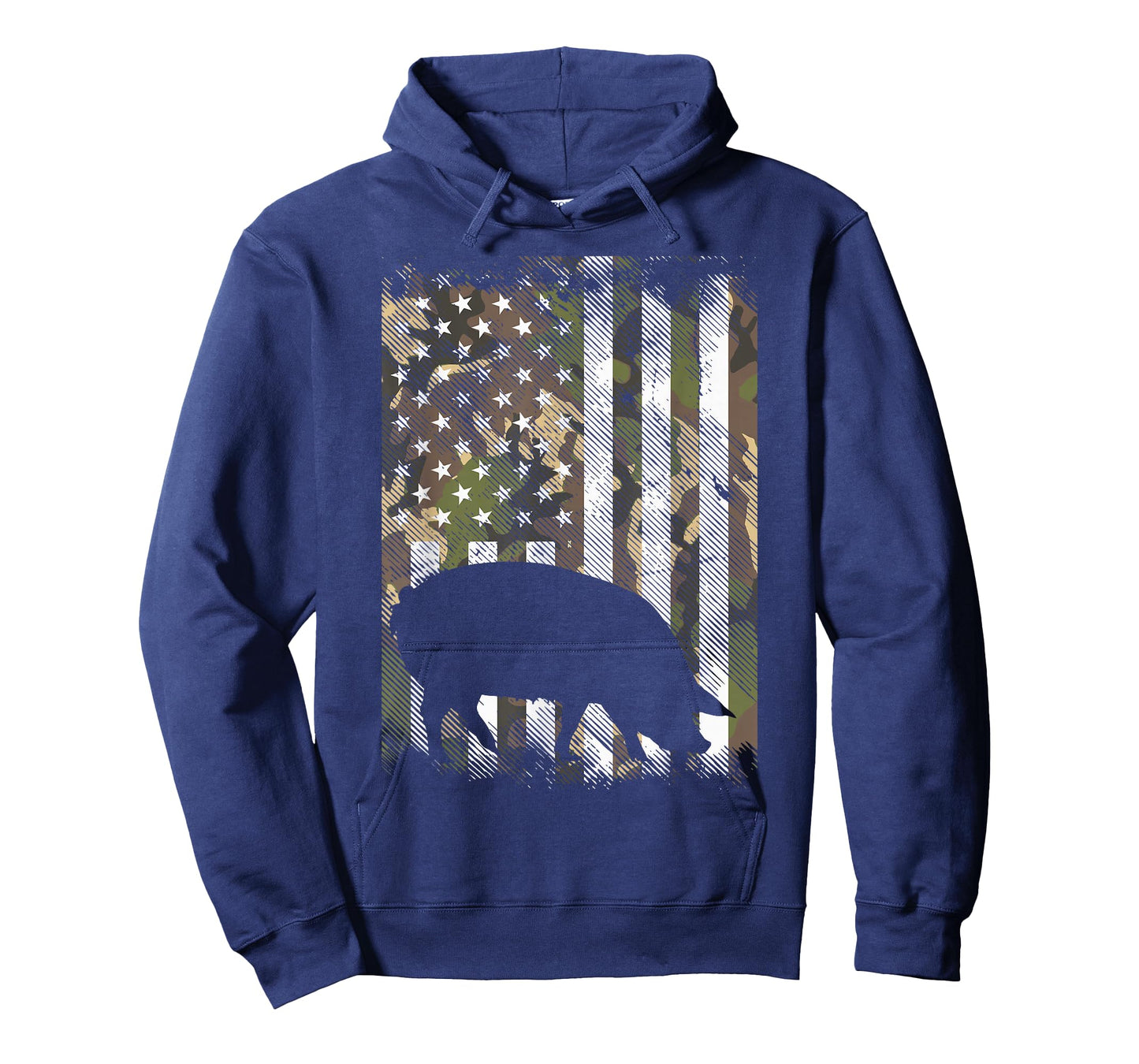 Camo US Flag Pig Vintage Farm Animal Patriotic Farmer Gift T-Shirt