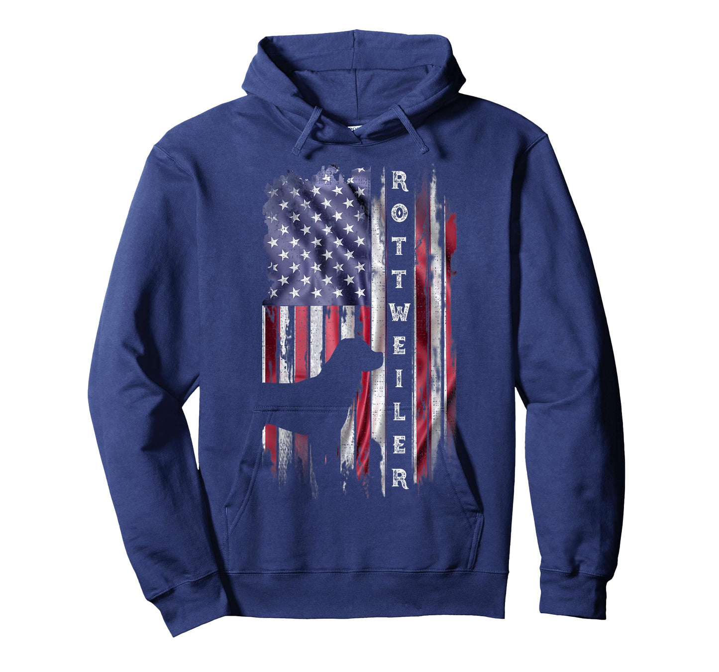 Vintage USA Flag Rottweiler Dog Rottie Lover Silhouette T-Shirt